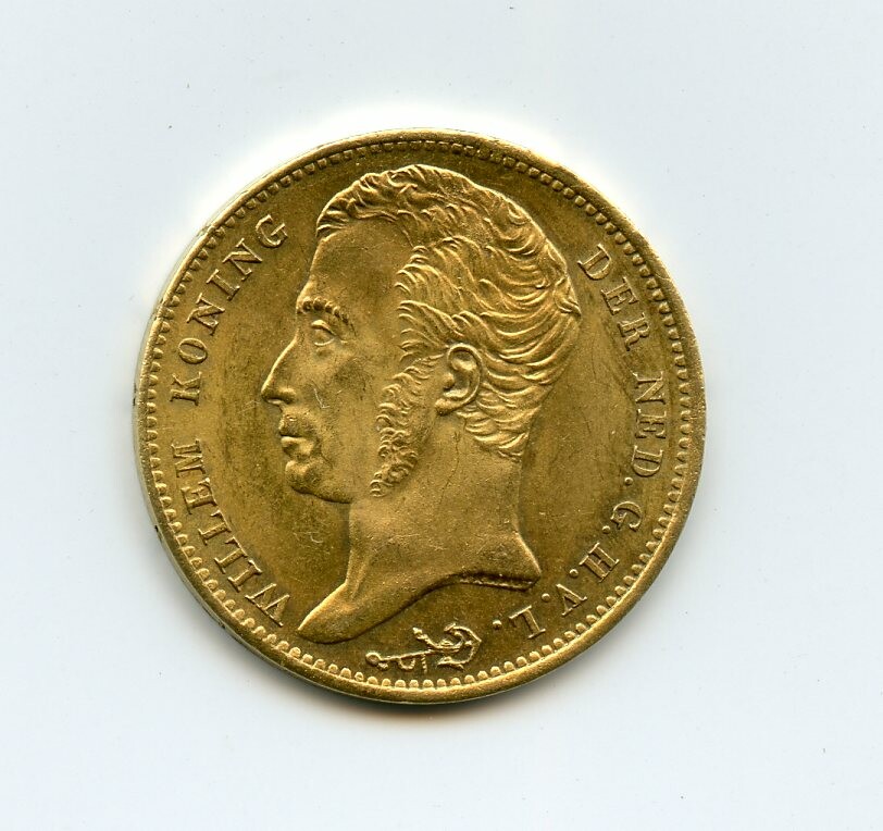 Goldmünze 10 Gulden 1824 (Drilandmuseum CC BY-NC-SA)