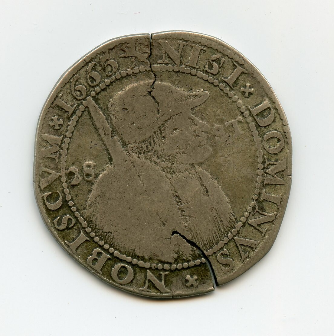 Silbermünze 28 Stüber 1665 (Drilandmuseum CC BY-NC-SA)