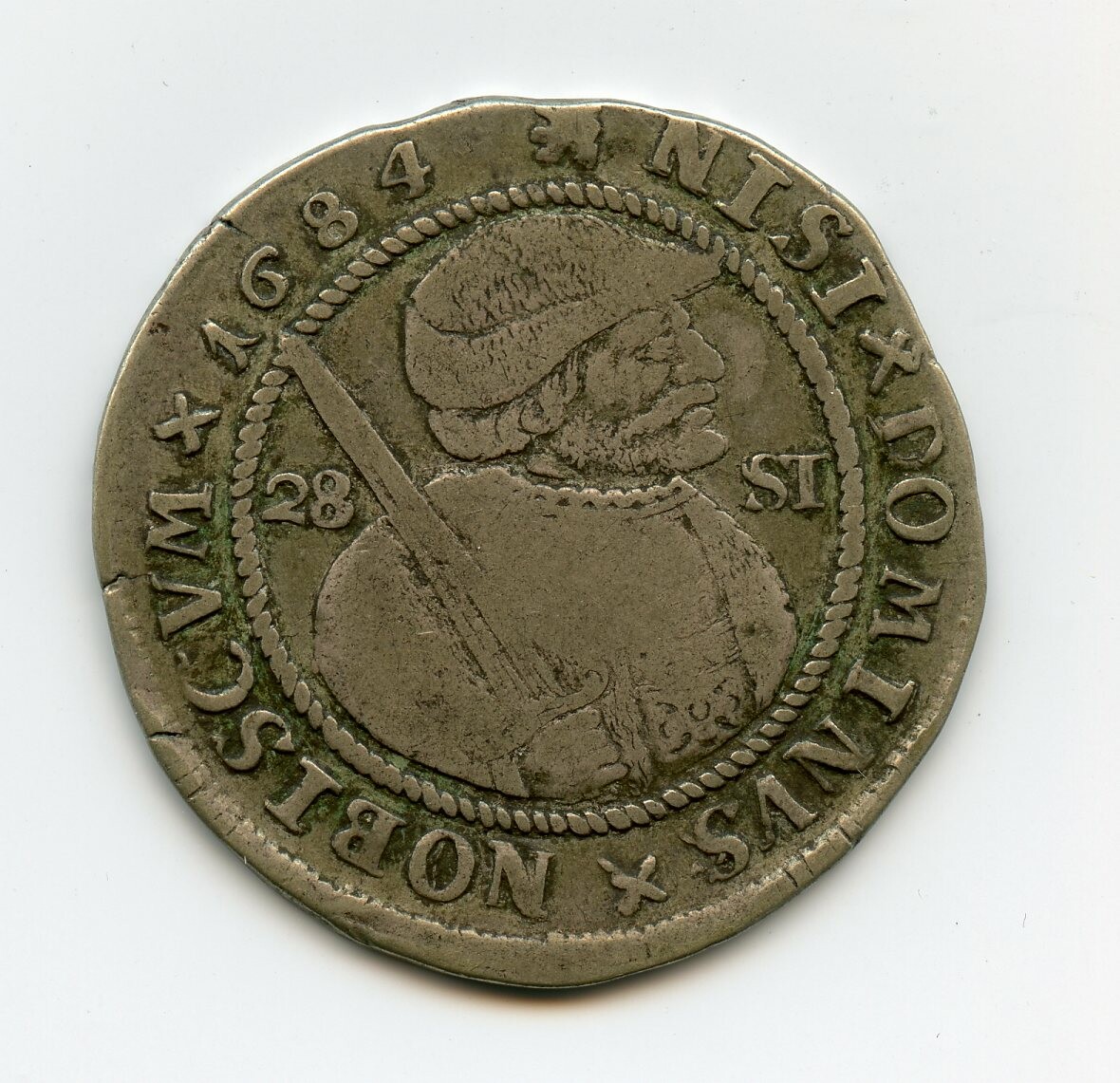 Silbermünze 28 Stüber 1684 (Drilandmuseum CC BY-NC-SA)