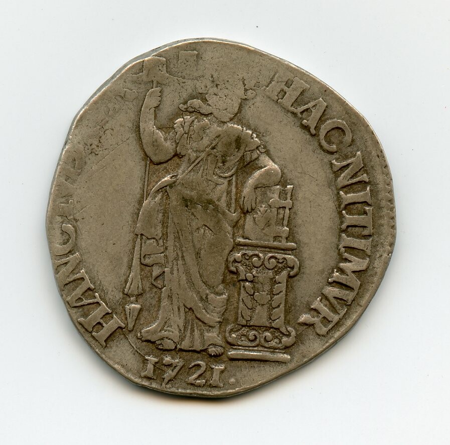 Silbermünze 1 Gulden 1721 (Drilandmuseum CC BY-NC-SA)