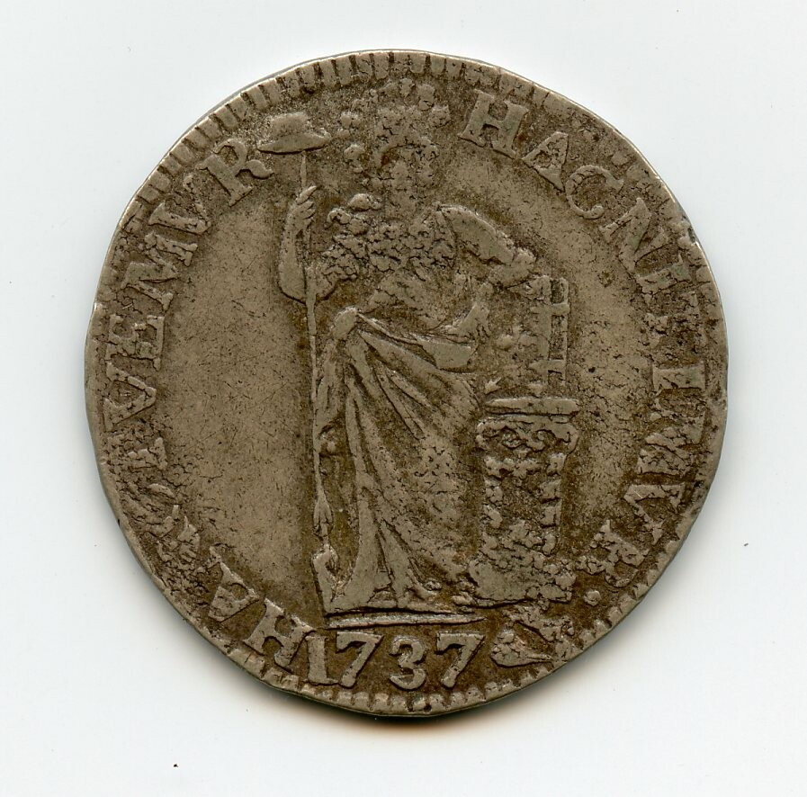 Silbermünze 1 Gulden 1737 (Drilandmuseum CC BY-NC-SA)