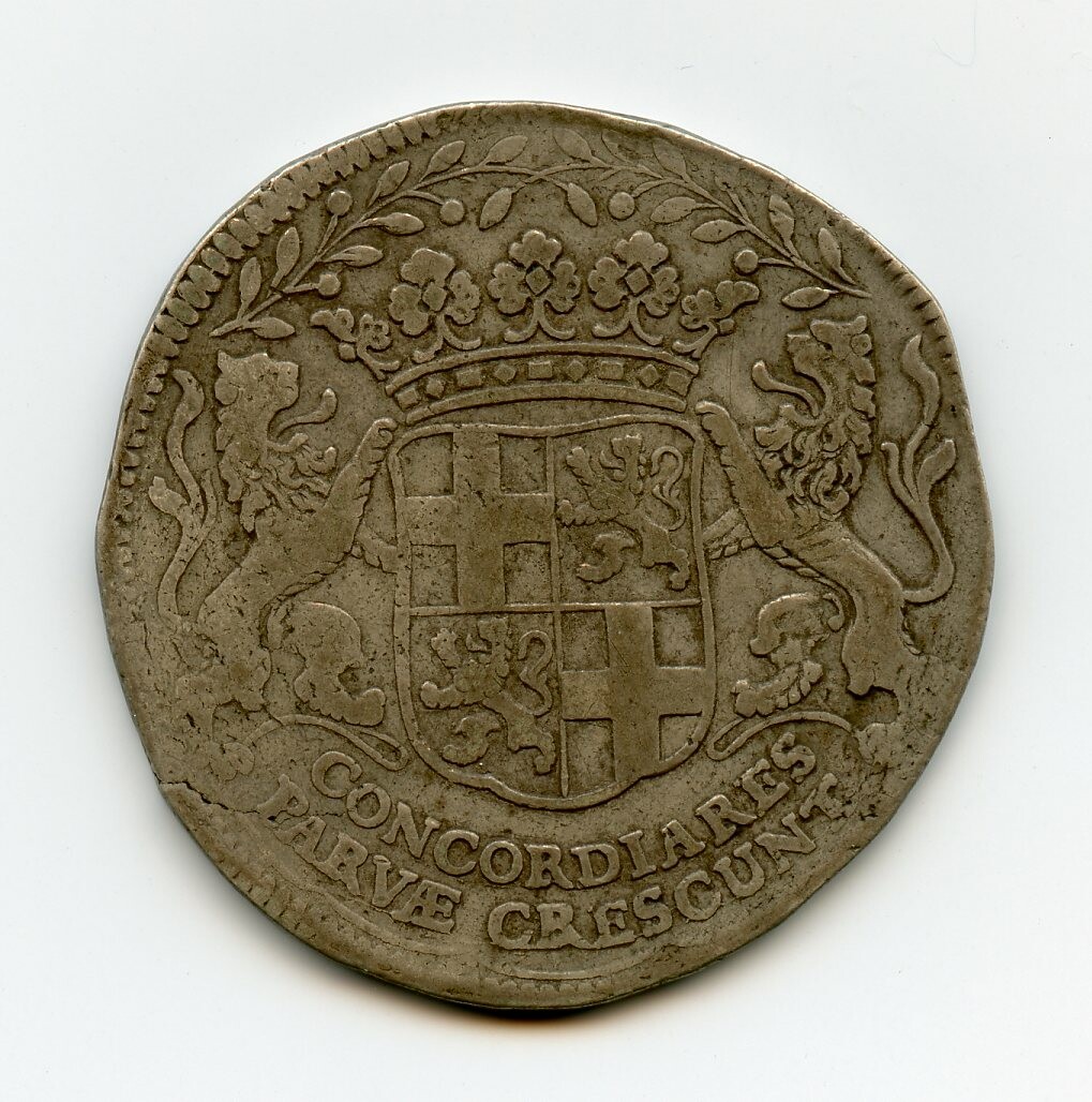 Silbermünze 30 Stüber 1687 (Drilandmuseum CC BY-NC-SA)