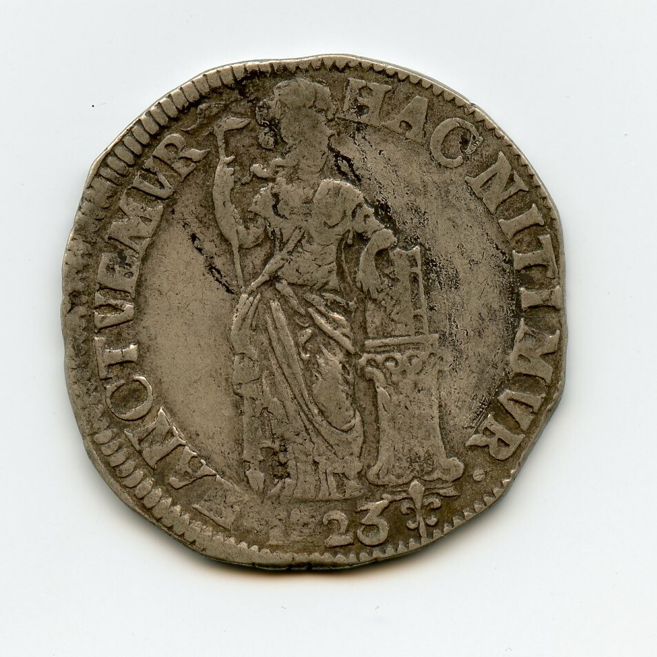 Silbermünze 1 Gulden 1723 (Drilandmuseum CC BY-NC-SA)