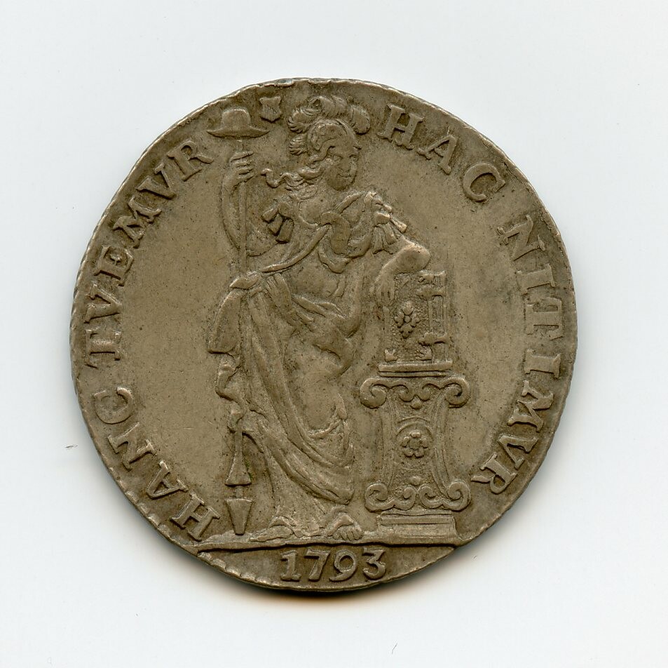 Silbermünze 1 Gulden 1793 (Drilandmuseum CC BY-NC-SA)
