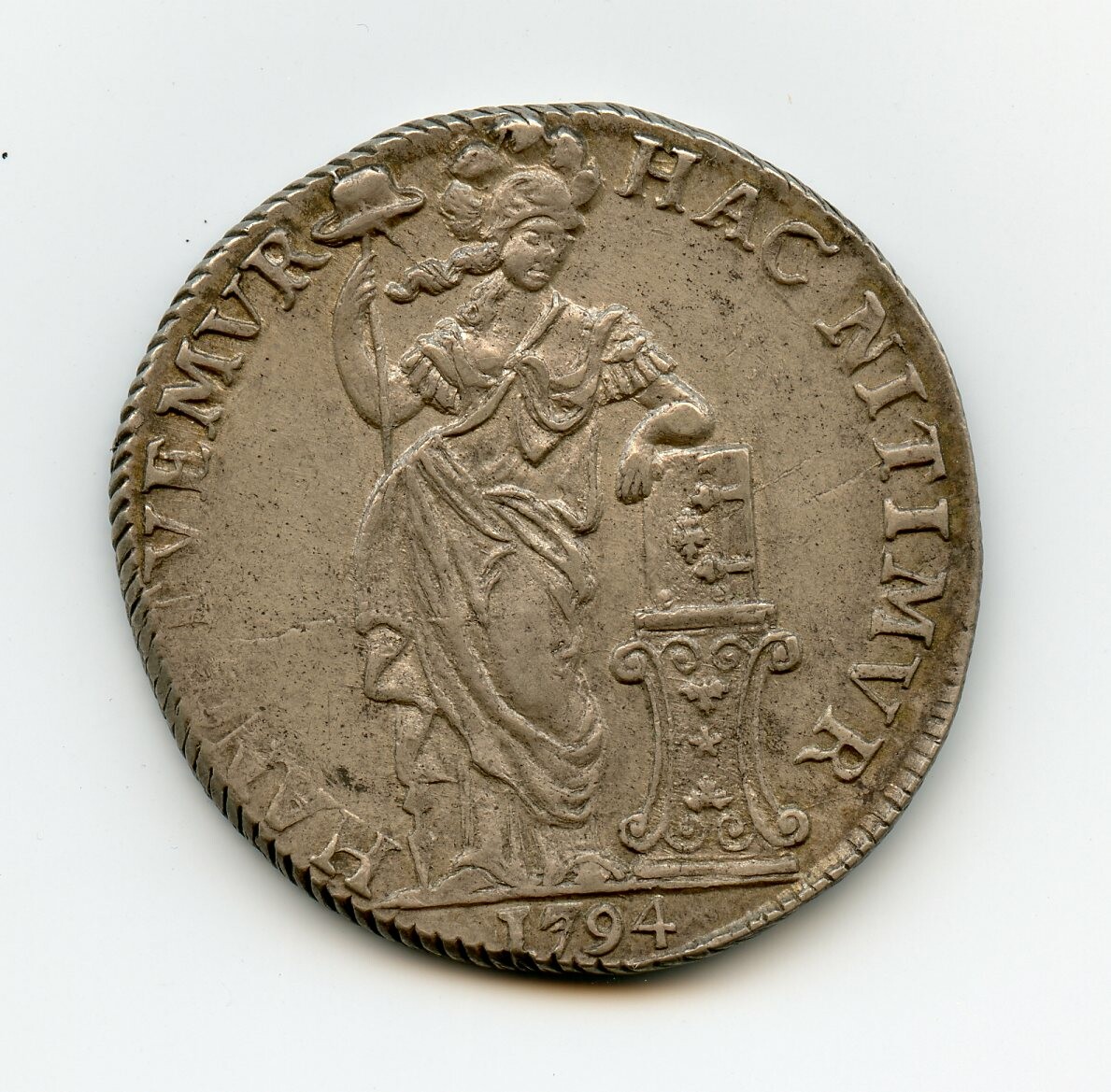 Silbermünze 3 Gulden 1794 (Drilandmuseum CC BY-NC-SA)