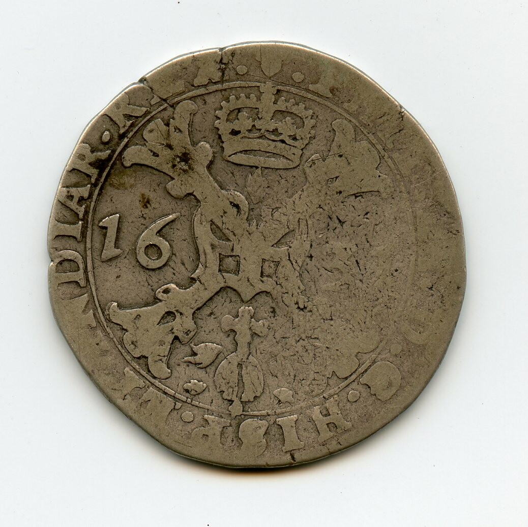 Silbermünze ½ Patagon 1631 (Drilandmuseum CC BY-NC-SA)