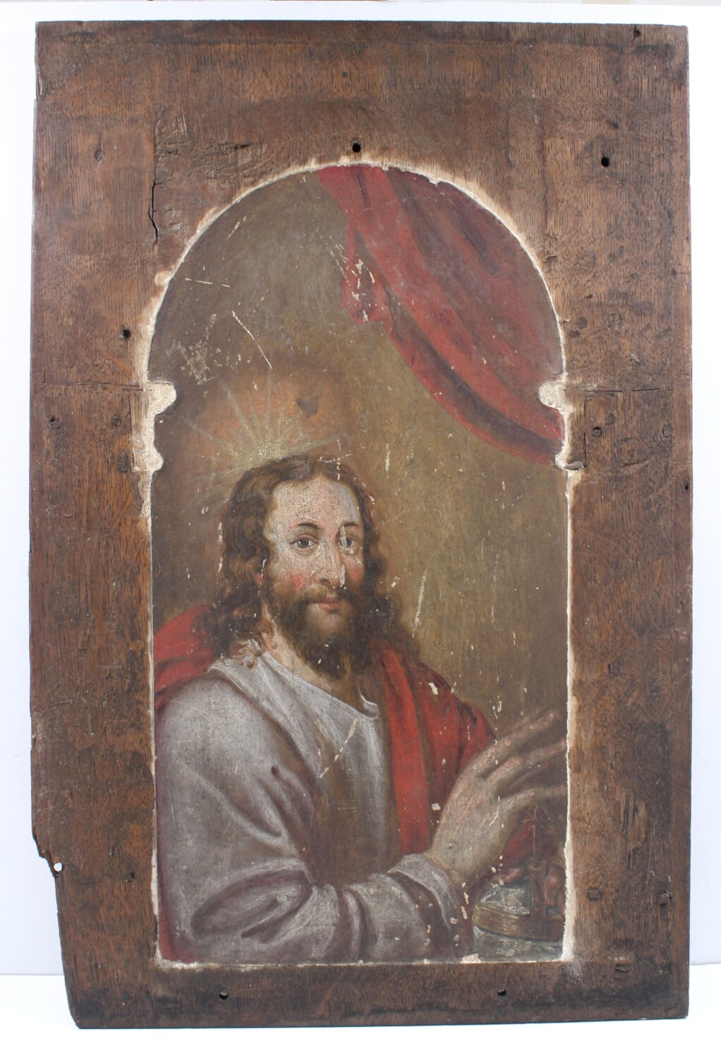 Tafelbild: Segnender Christus (Drilandmuseum CC BY-NC-SA)