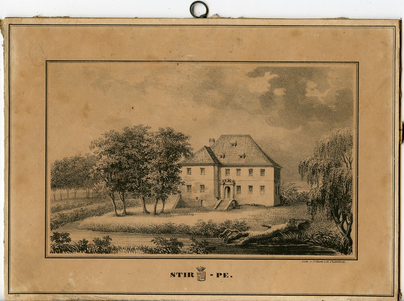 Lithographie: Haus Stirpe (Drilandmuseum CC BY-NC-SA)