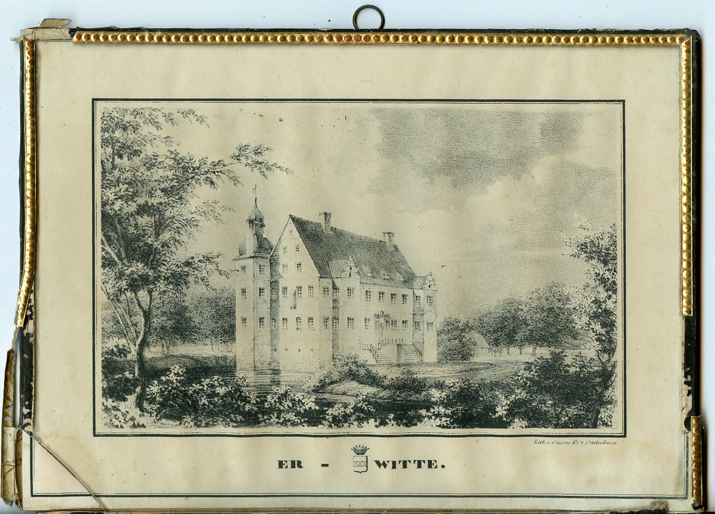 Lithographie: Schloss Erwitte (Drilandmuseum CC BY-NC-SA)