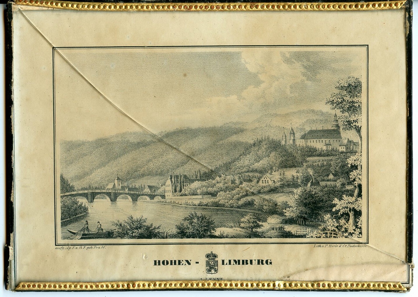 Lithographie: Schloss Hohenlimburg (Drilandmuseum CC BY-NC-SA)