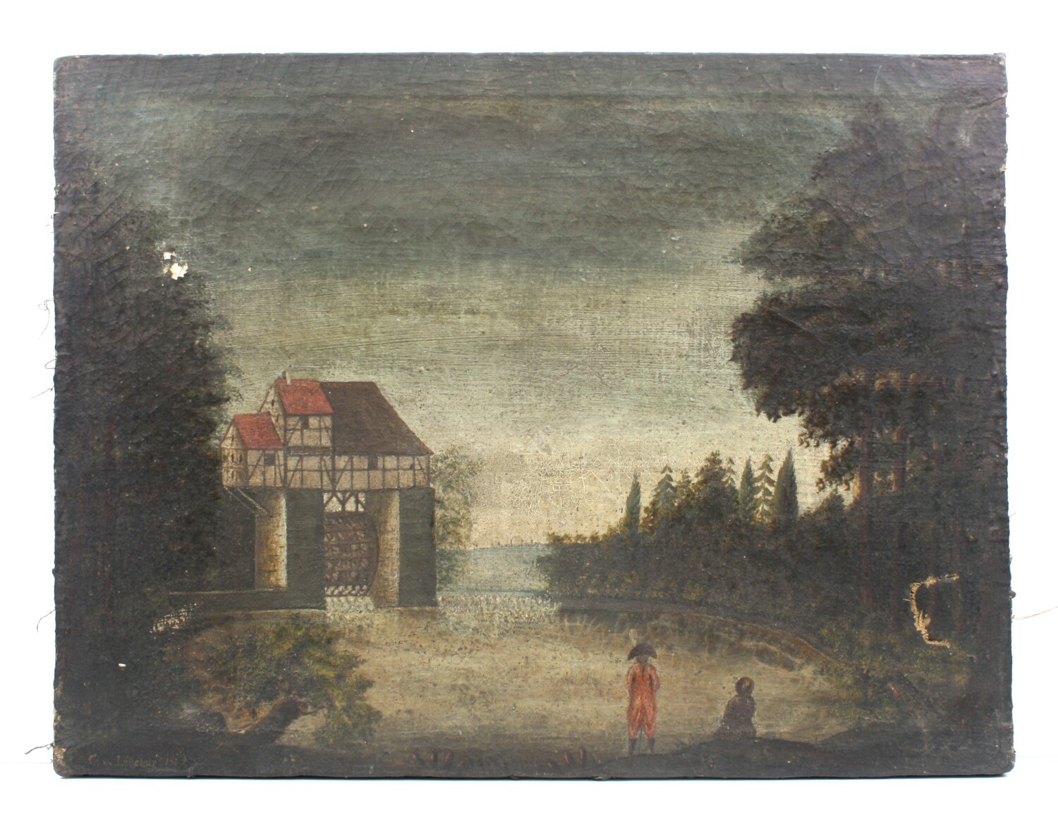 Gemälde: Wassermühle (Drilandmuseum CC BY-NC-SA)