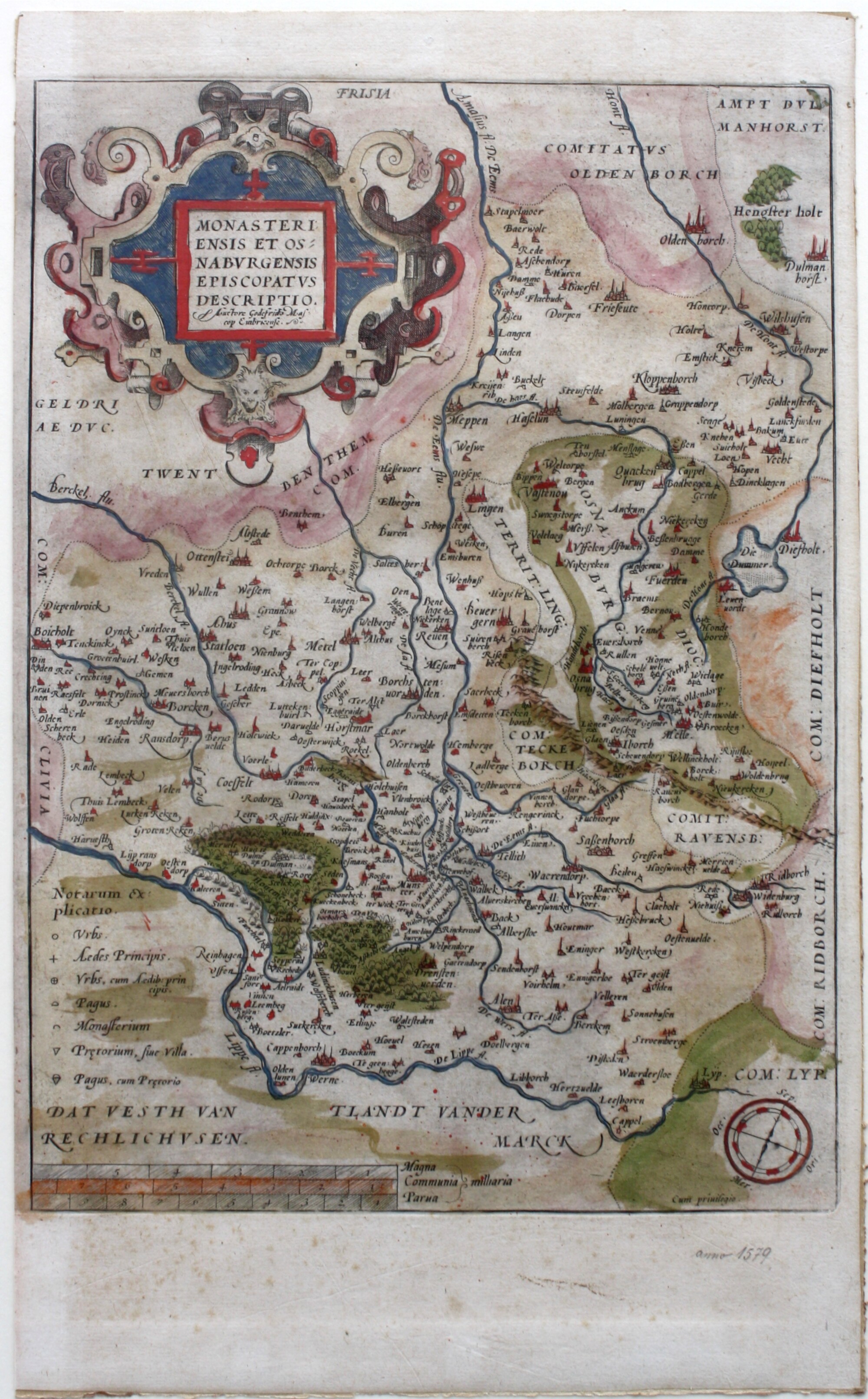 Landkarte: Fürstbistümer Münster und Osnabrück ("Theatrum orbis terrarum") (Drilandmuseum CC BY-NC-SA)