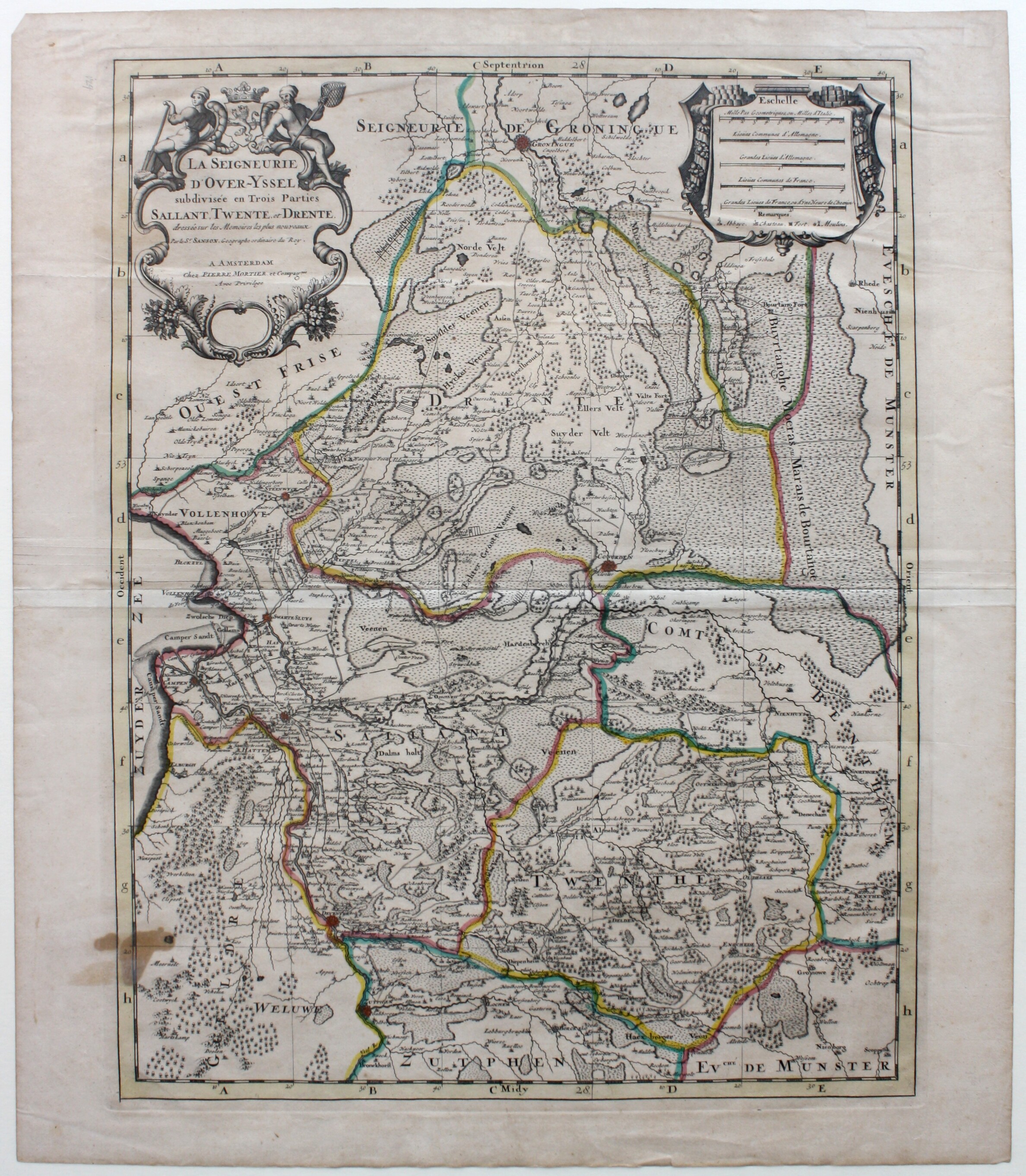 Landkarte: Karte von Ober-Yssel (Drilandmuseum CC BY-NC-SA)