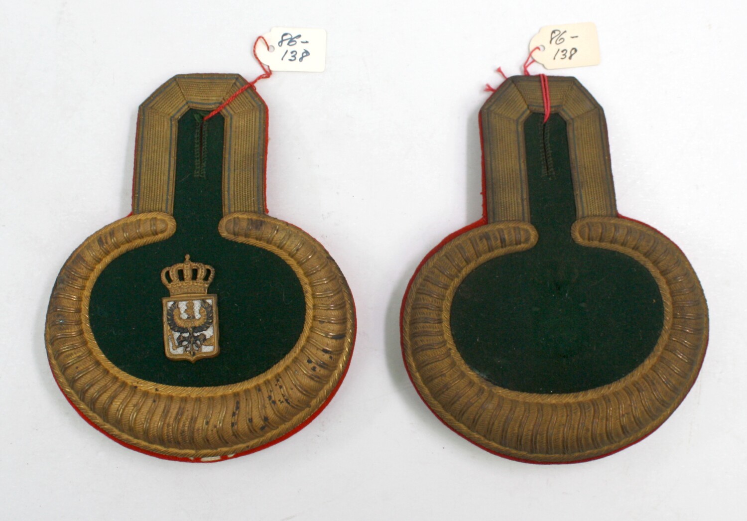 Paar Epauletten eines Preußischen Beamten (Drilandmuseum CC BY-NC-SA)