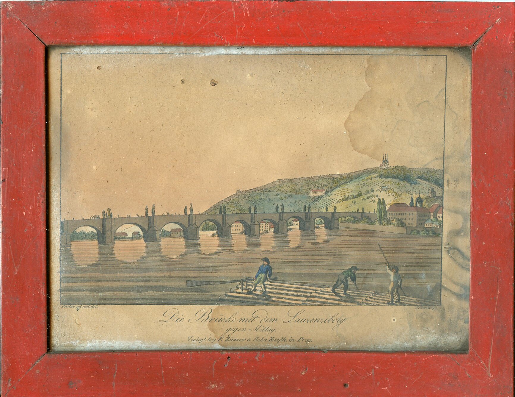 Kupferstich: Die Brücke mit dem Laurenzberg (Drilandmuseum CC BY-NC-SA)