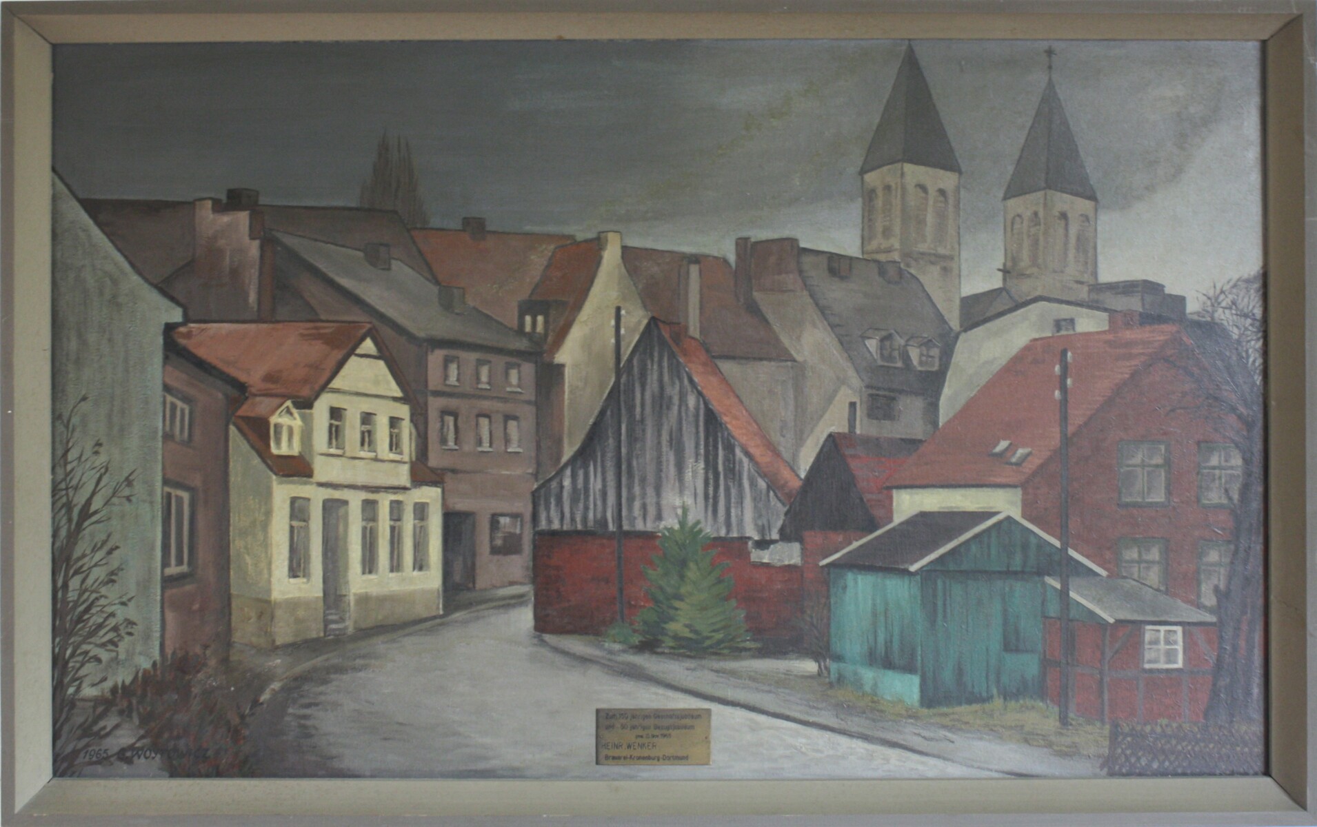 Gemälde: Polenstraße in Gronau (Drilandmuseum CC BY-NC-SA)