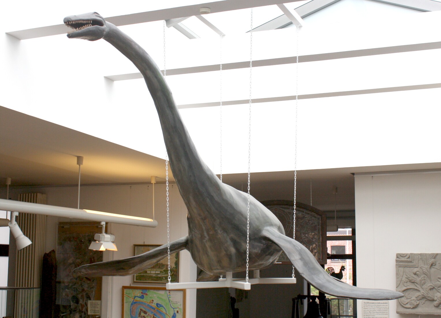 Gipsmodell: Schlangenhalssaurier "Brancasaurus brancai Wegner" (Drilandmuseum CC BY-NC-SA)