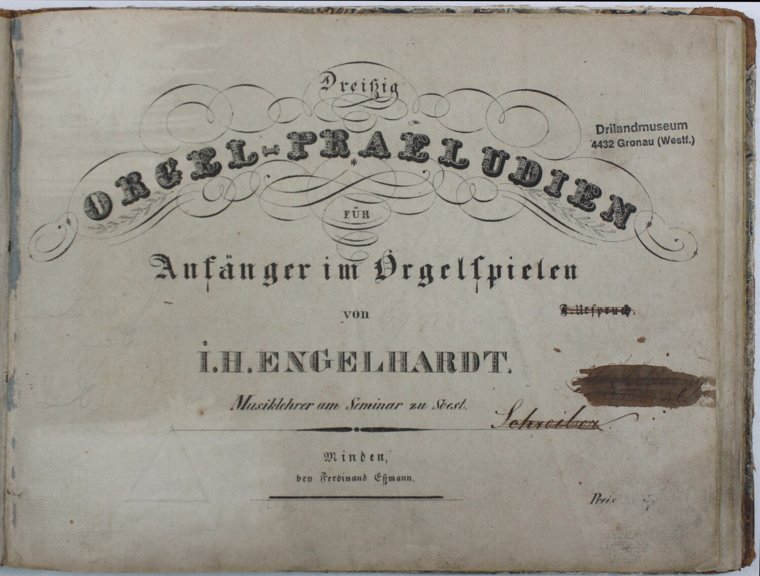 Notenbuch: Orgel-Praeludien (Drilandmuseum CC BY-NC-SA)