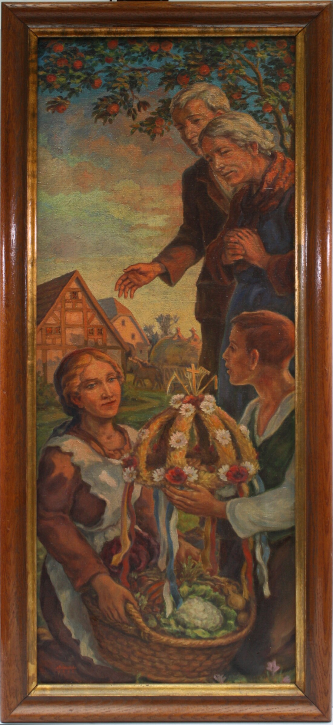Gemälde: "Erntedank" (Serie Lebensalter) (Drilandmuseum CC BY-NC-SA)