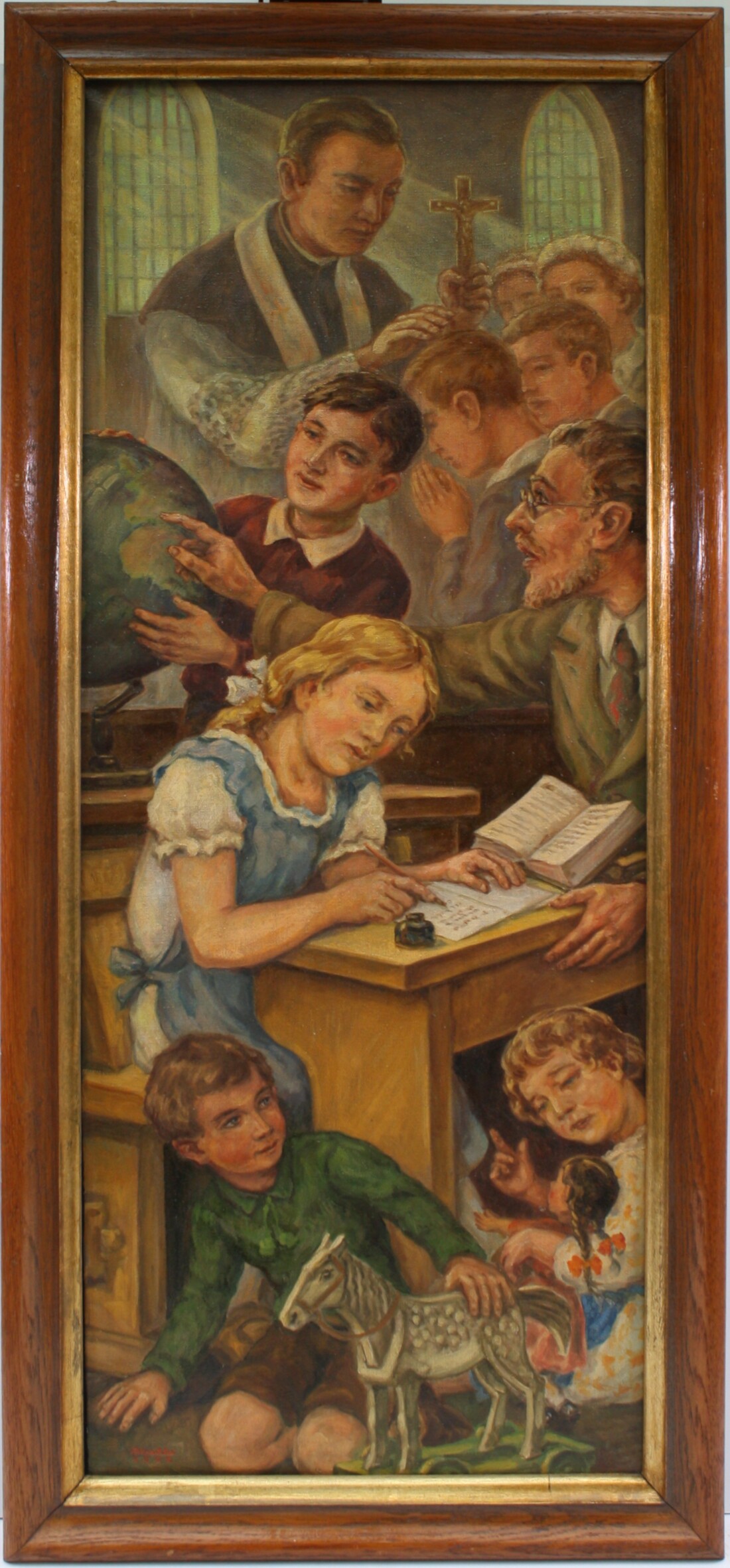 Gemälde: "Kindheit" (Serie Lebensalter) (Drilandmuseum CC BY-NC-SA)