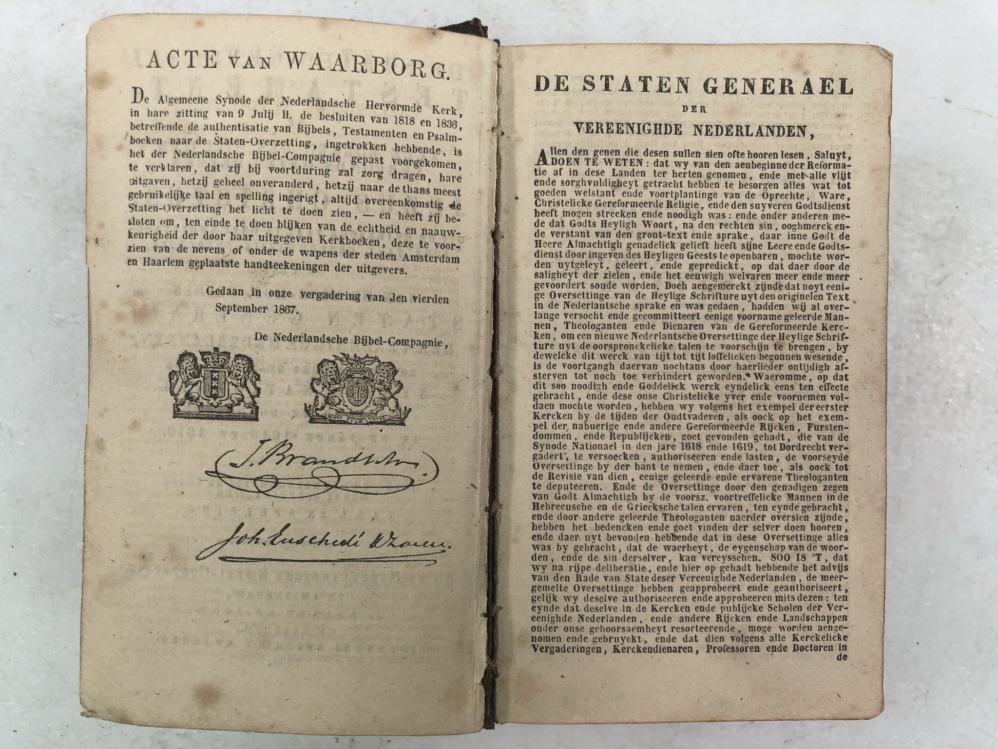 "Staatenbibel" von 1868 (erste Auflage 1618) (Drilandmuseum CC BY-NC-SA)