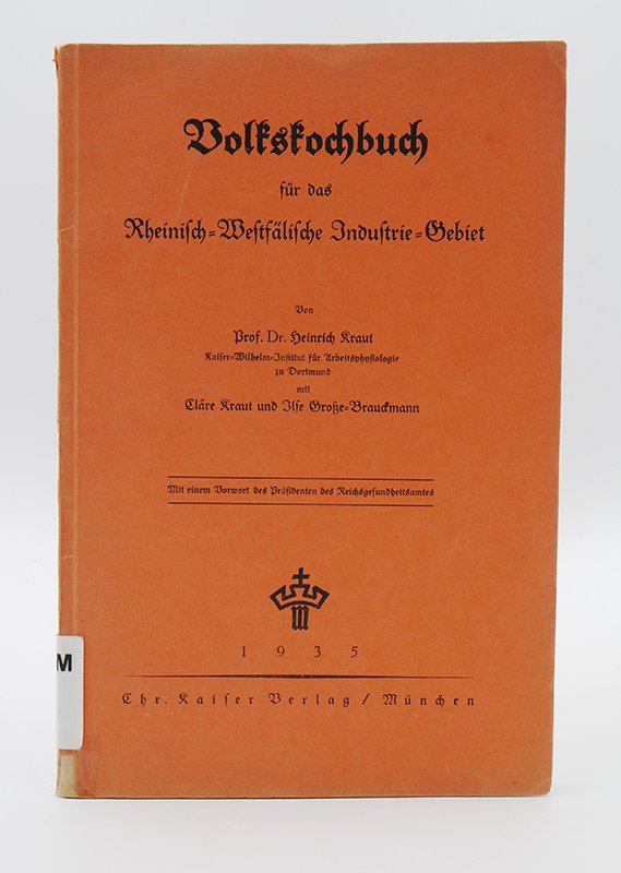 Kochbuch: Heinrich Kraut, Cläre Kraut, Ilse Große-Brauckmann: "Volkskochbuch" (1935) (Deutsches Kochbuchmuseum CC BY-NC-SA)
