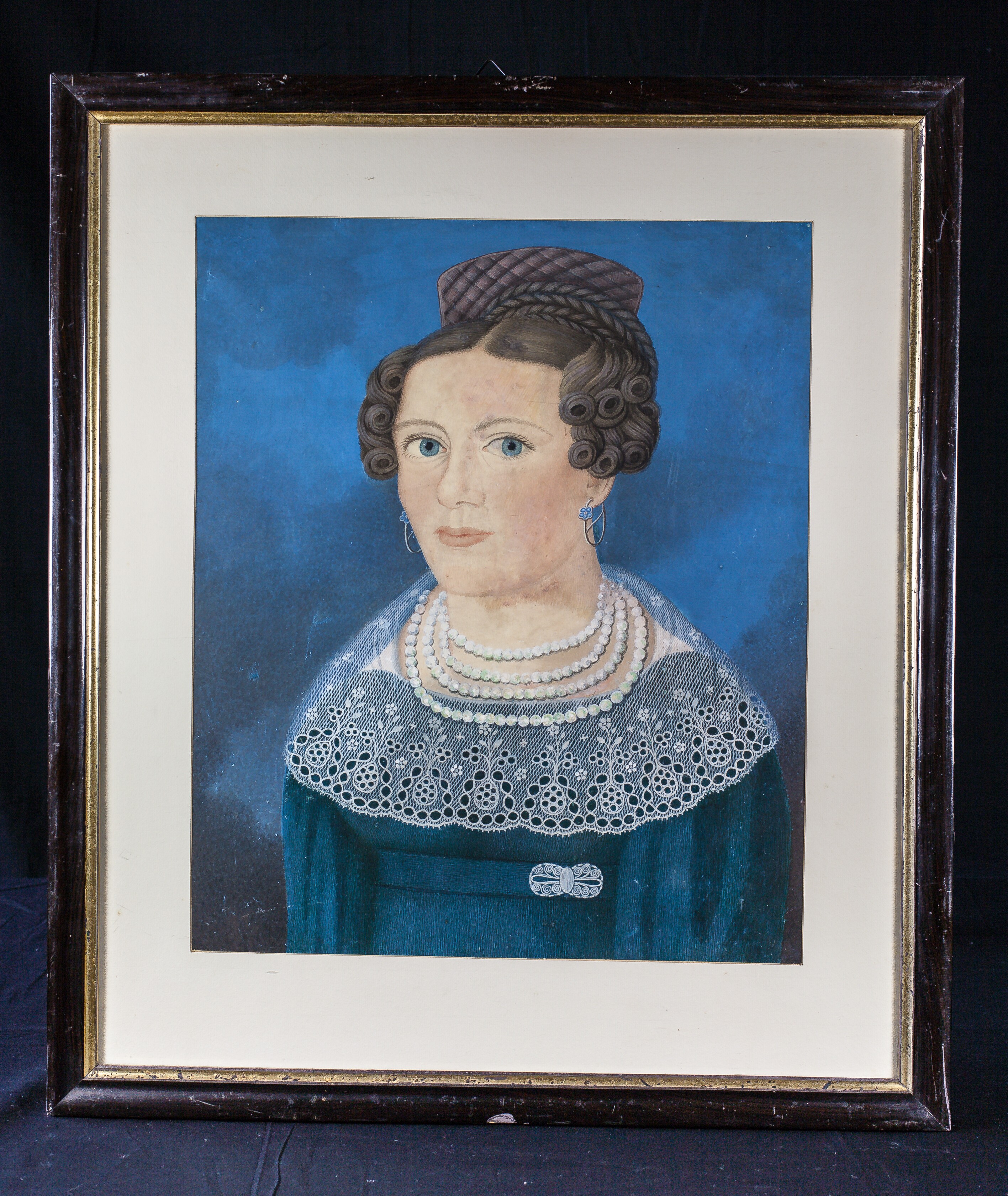 Pastellkreide/Gouache: N. N.: Portrait der Charlotte Steinborn (Stadtmuseum Lippstadt RR-F)