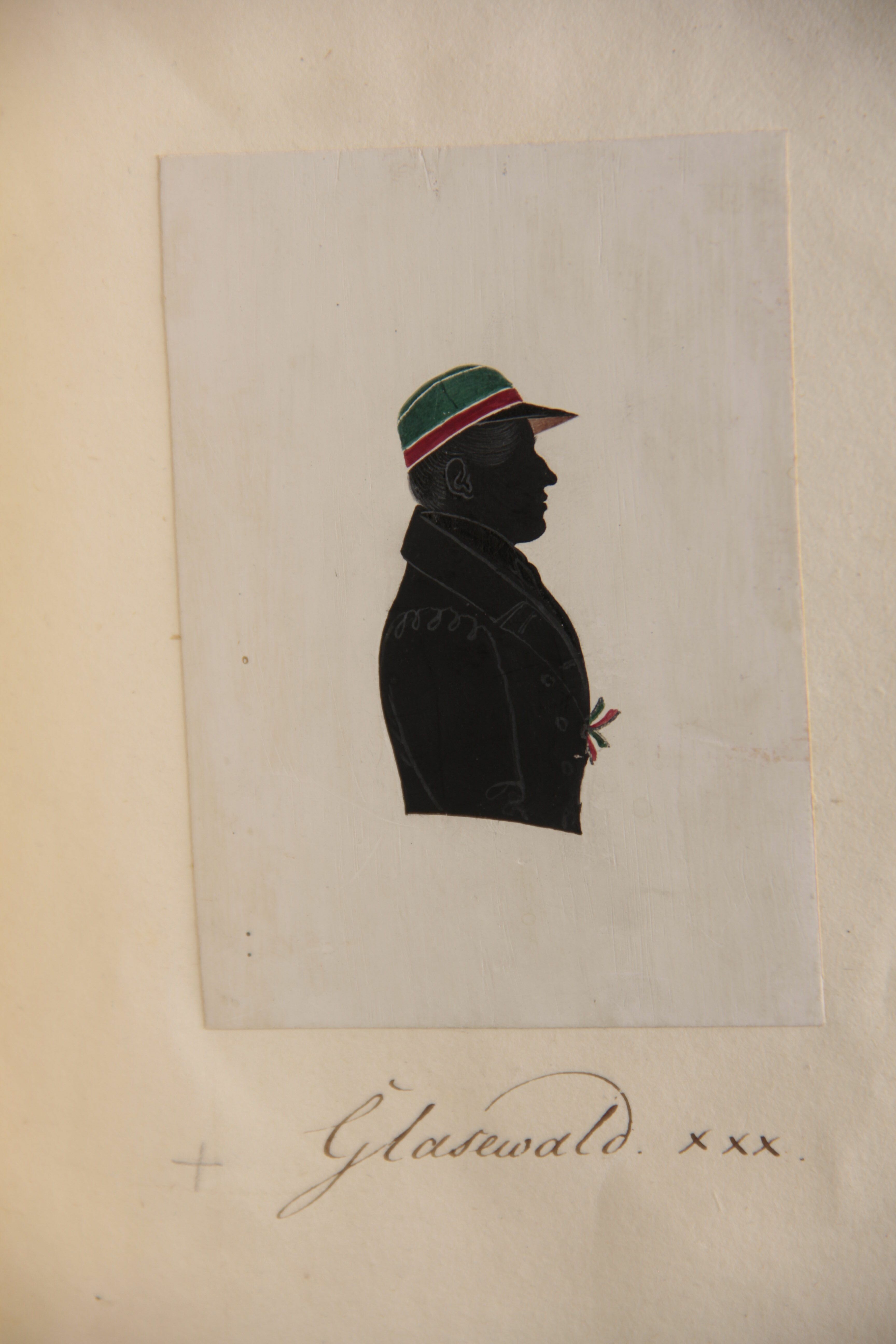 Silhouette des Corpsstudenten Gustav Christoph Glasewald (Stadtmuseum Lippstadt RR-F)