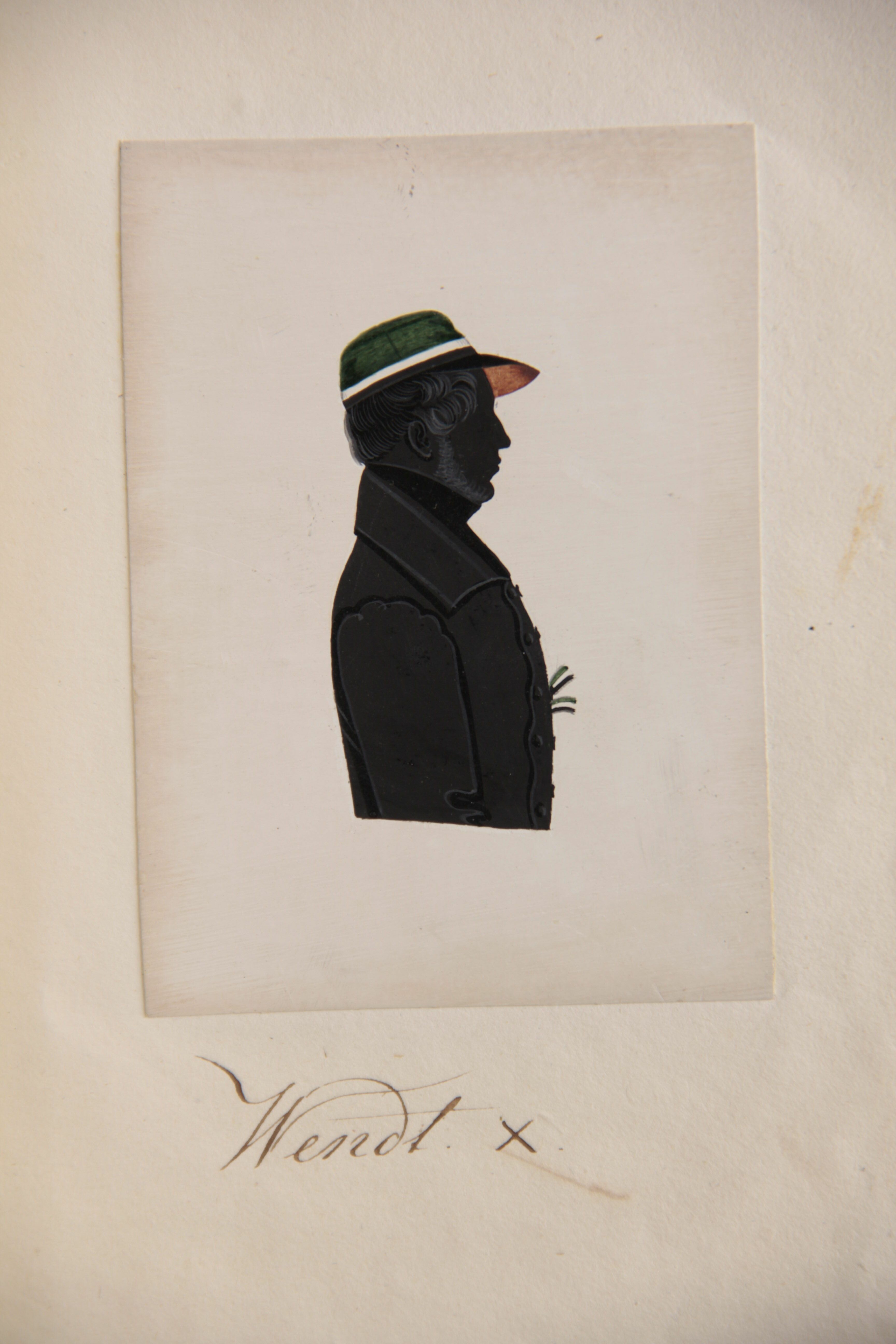Silhouette des Corpsstudenten August Karl Wendt (Stadtmuseum Lippstadt RR-F)