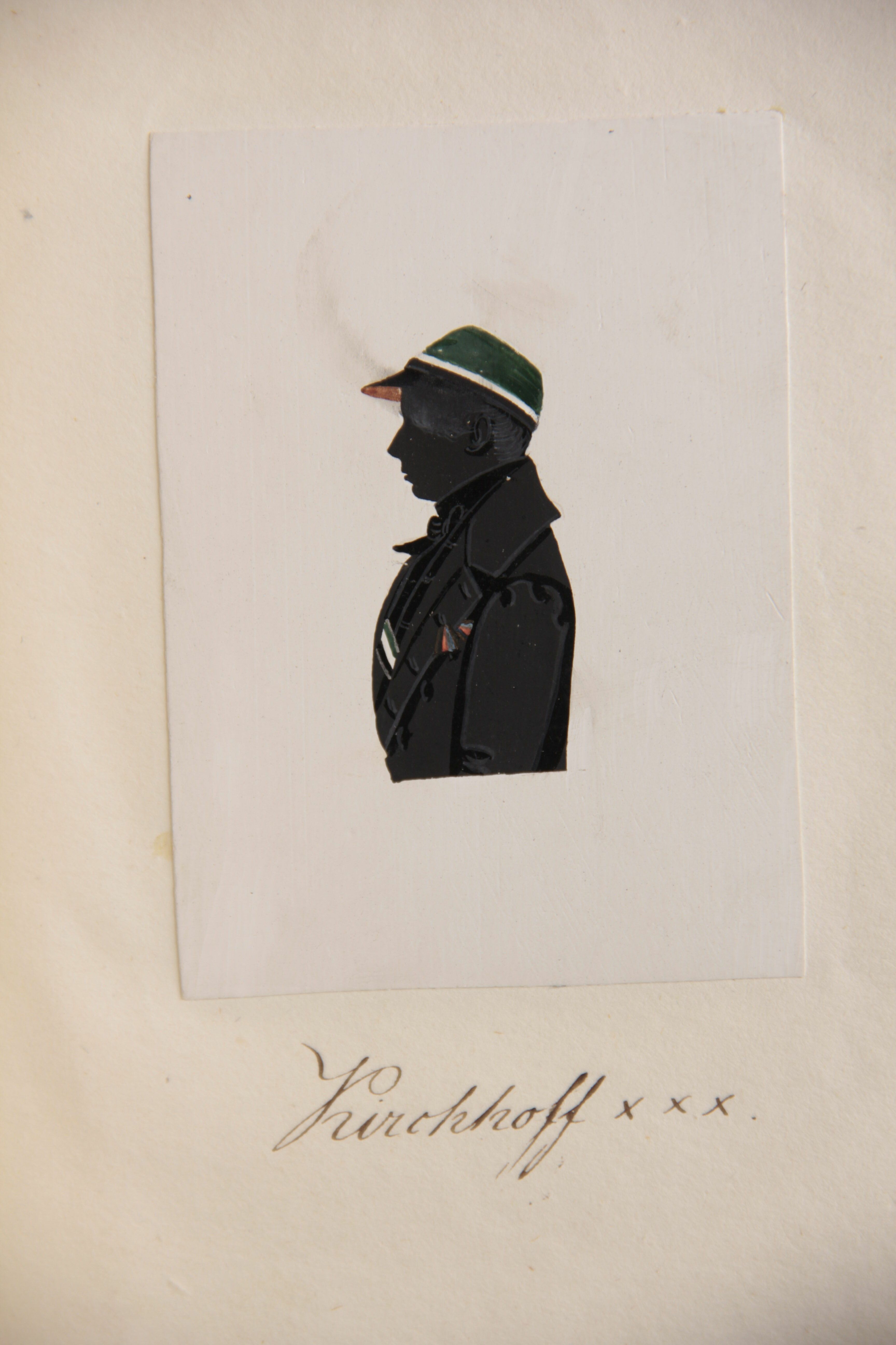 Silhouette des Corpsstudenten Georg Conrad Kirchhoff (Stadtmuseum Lippstadt RR-F)