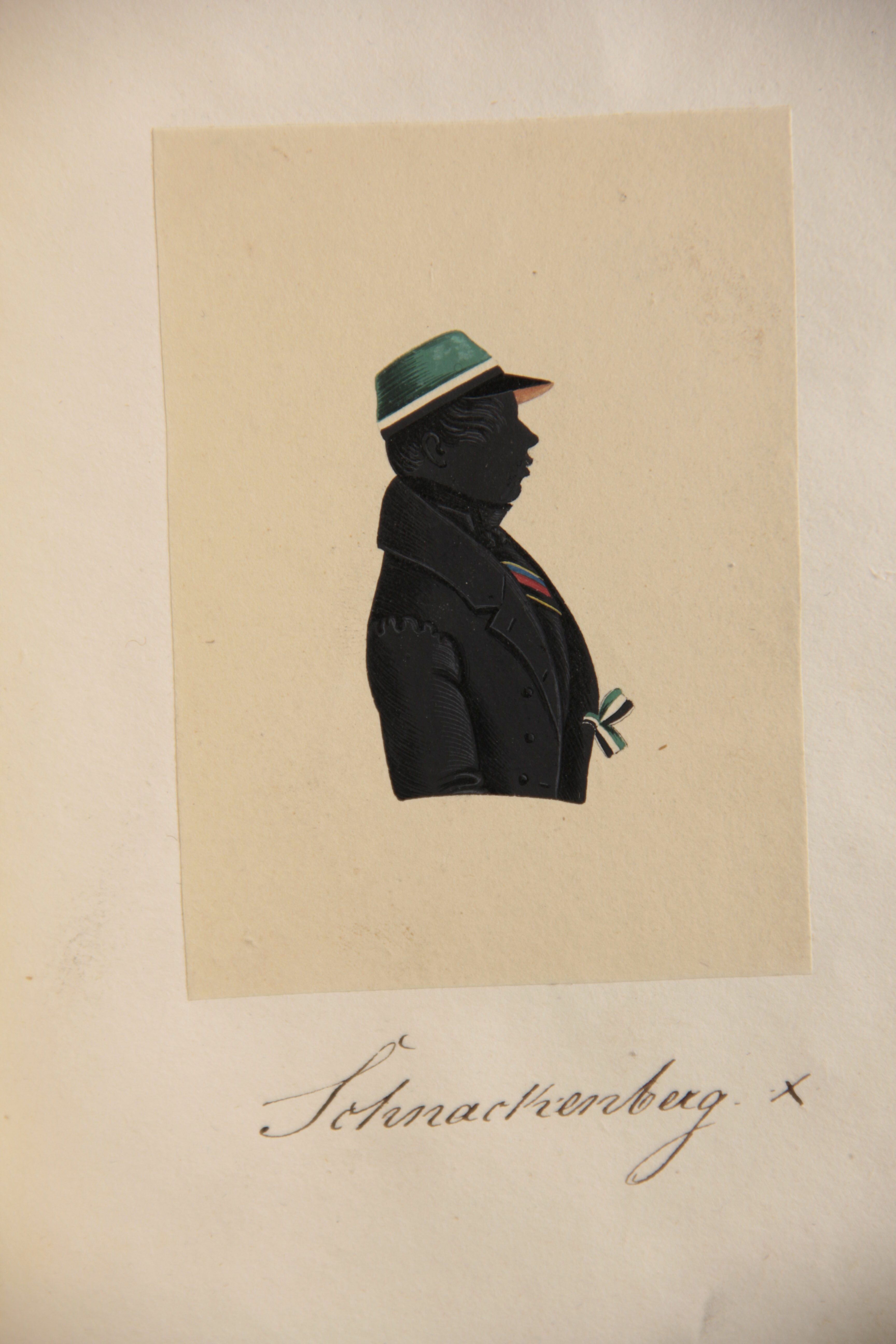 Silhouette des Corpsstudenten Ernst Karl Franz Schnackenberg (Stadtmuseum Lippstadt RR-F)