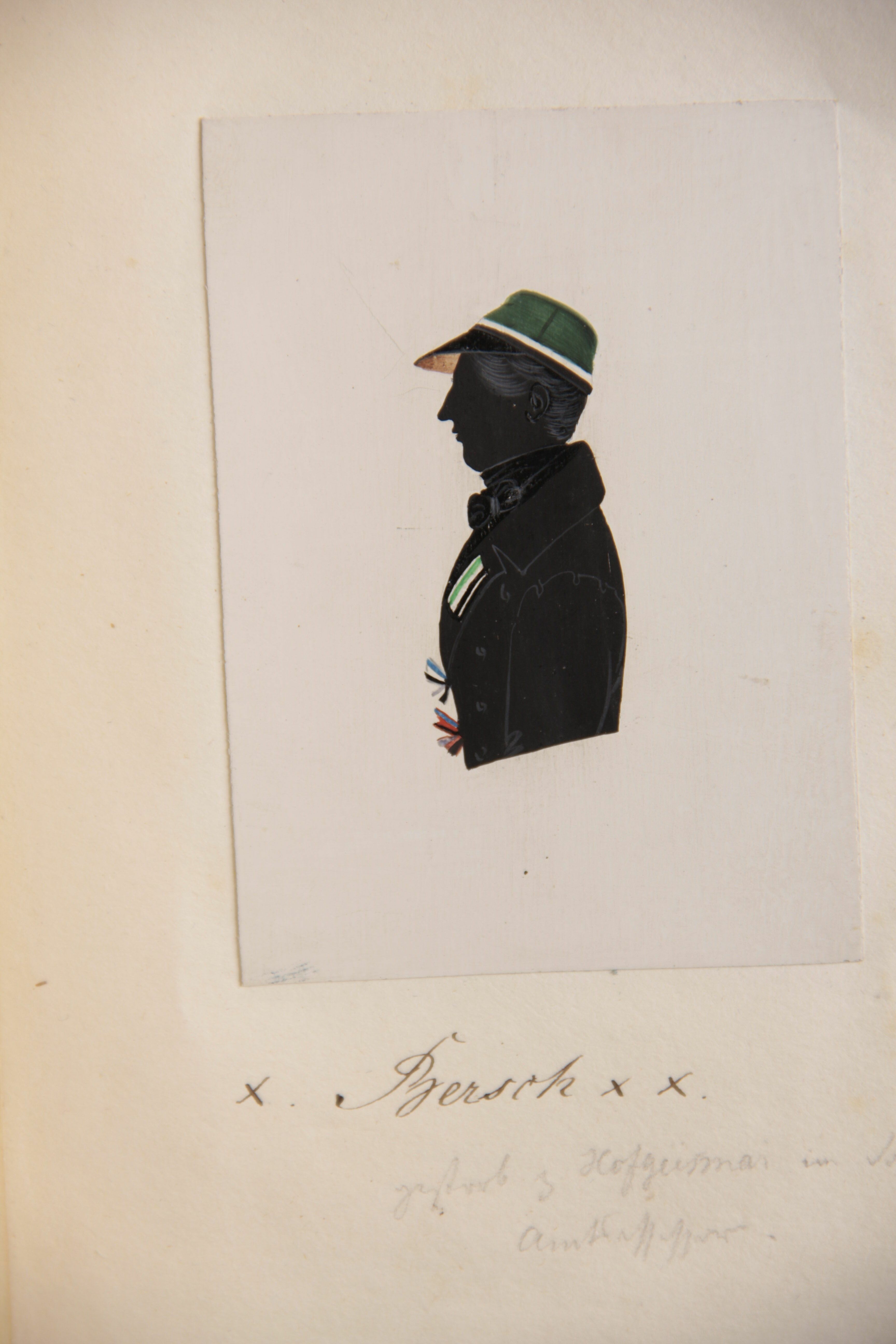 Silhouette des Corpsstudenten Gustav Bersch (Stadtmuseum Lippstadt RR-F)