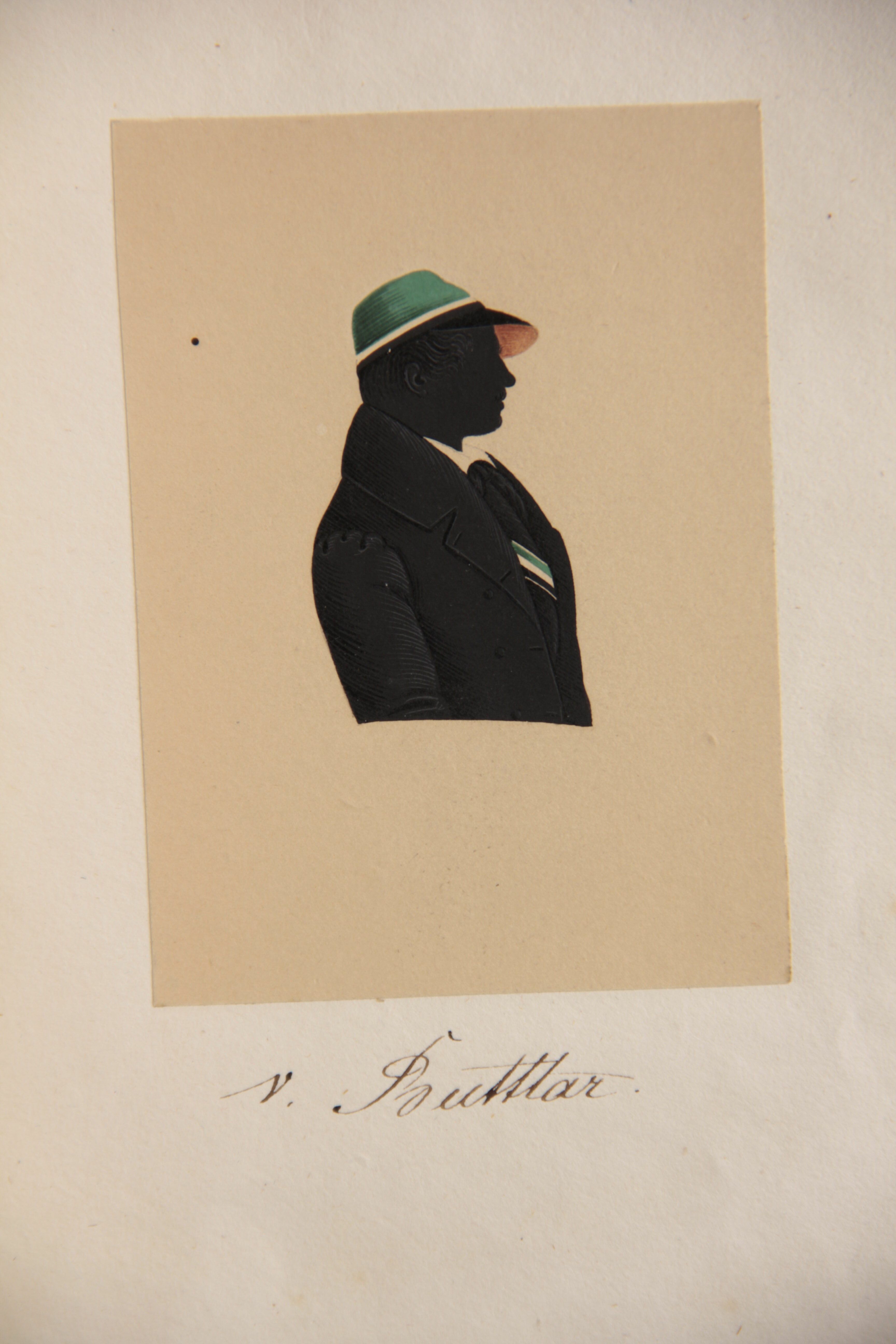 Silhouette des Corpsstudenten August Friedrich Wilhelm von Buttlar (Stadtmuseum Lippstadt RR-F)