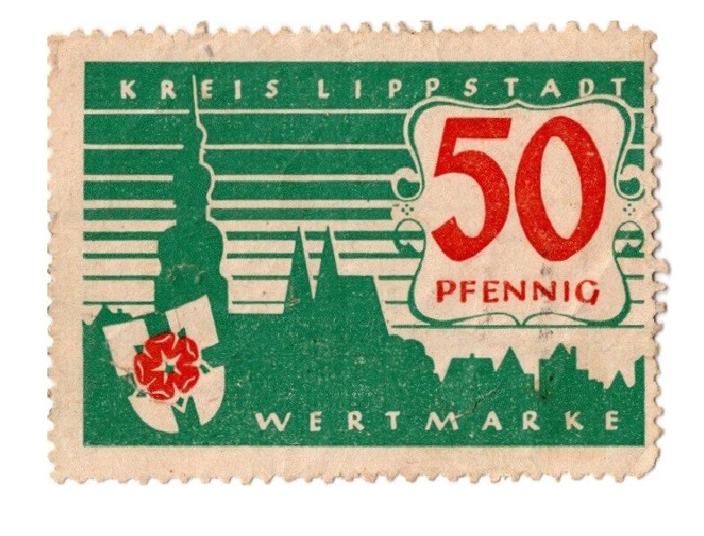 50 Pfennig Wertmarke (Stadtmuseum Lippstadt RR-F)