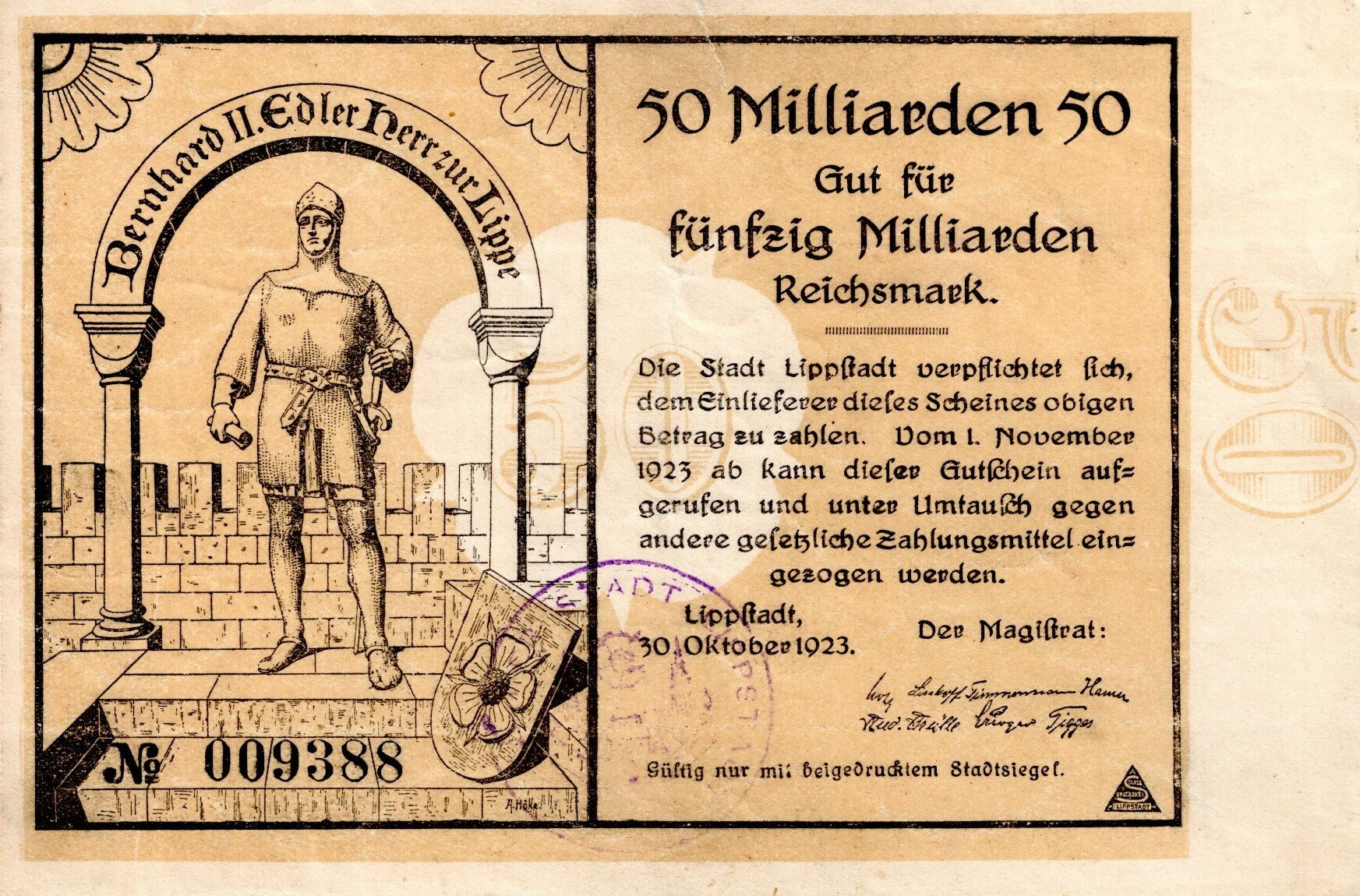 50 Milliarden (Stadtmuseum Lippstadt RR-F)