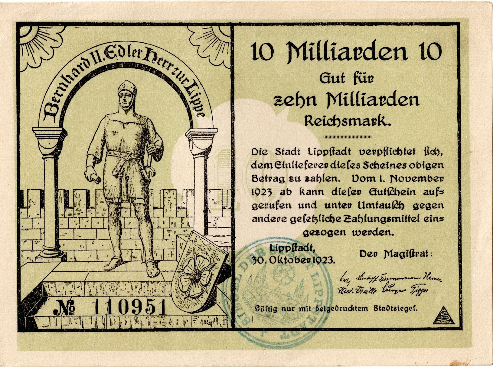 10 Milliarden (Stadtmuseum Lippstadt RR-F)