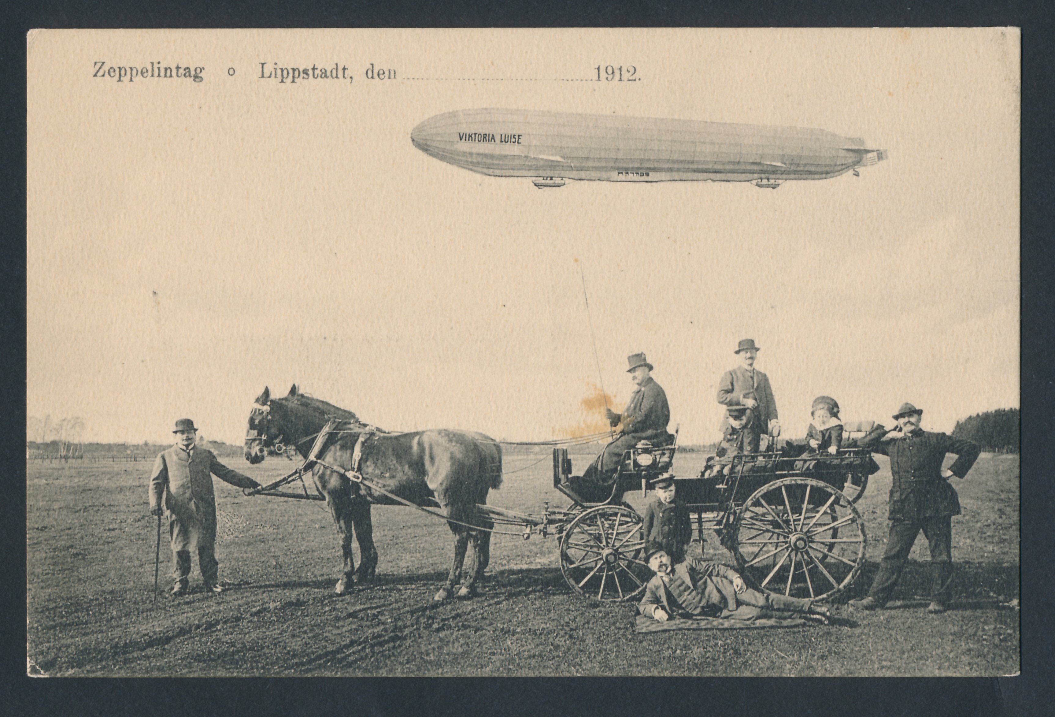 Ansichtskarte: Zeppelintag Lippstadt 1912 (Stadtmuseum Lippstadt CC BY-NC-SA)