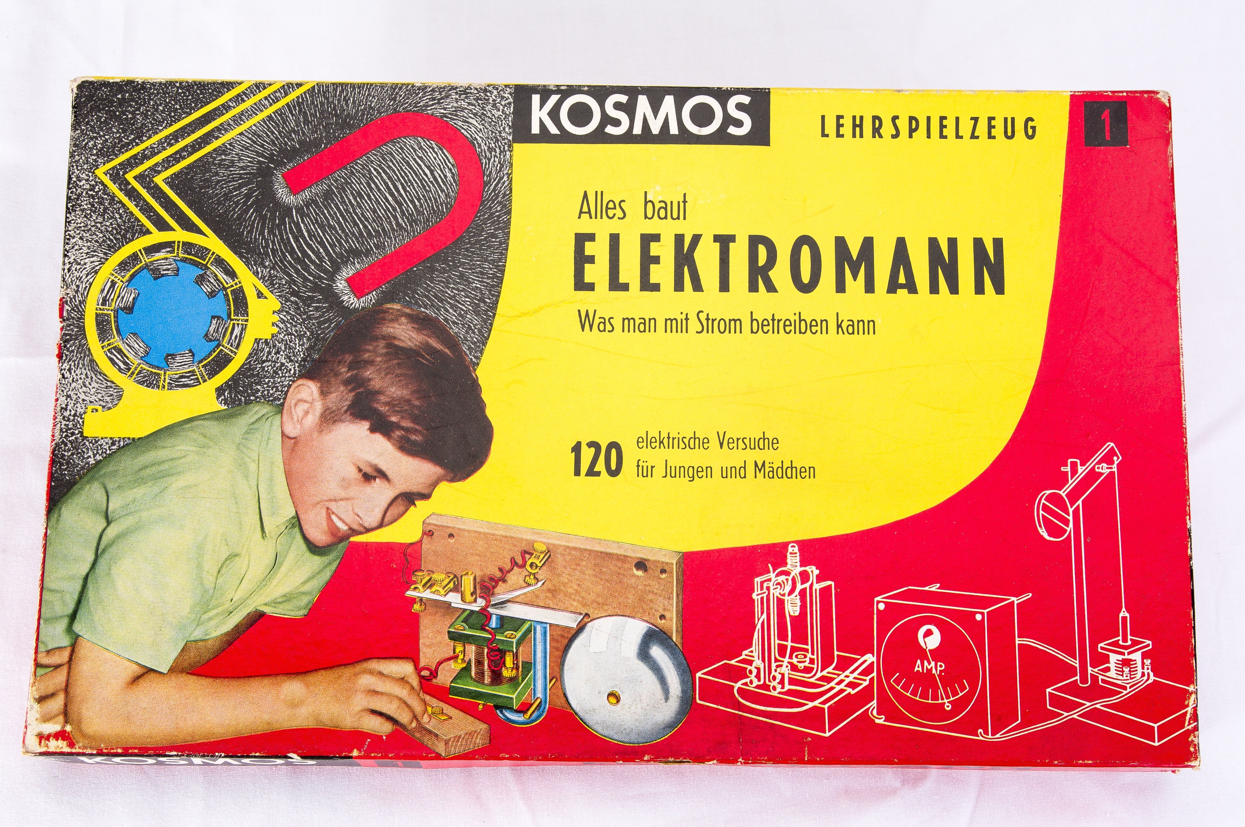 Experimentierkasten Lehrspielzeug Kosmos Elektromann (Stadtmuseum Lippstadt RR-F)