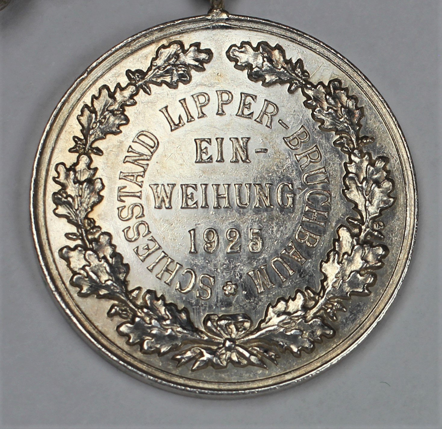 Schützenmedaille Schießstand Lipperbruchbaum 1925 (Stadtmuseum Lippstadt CC BY-NC-ND)