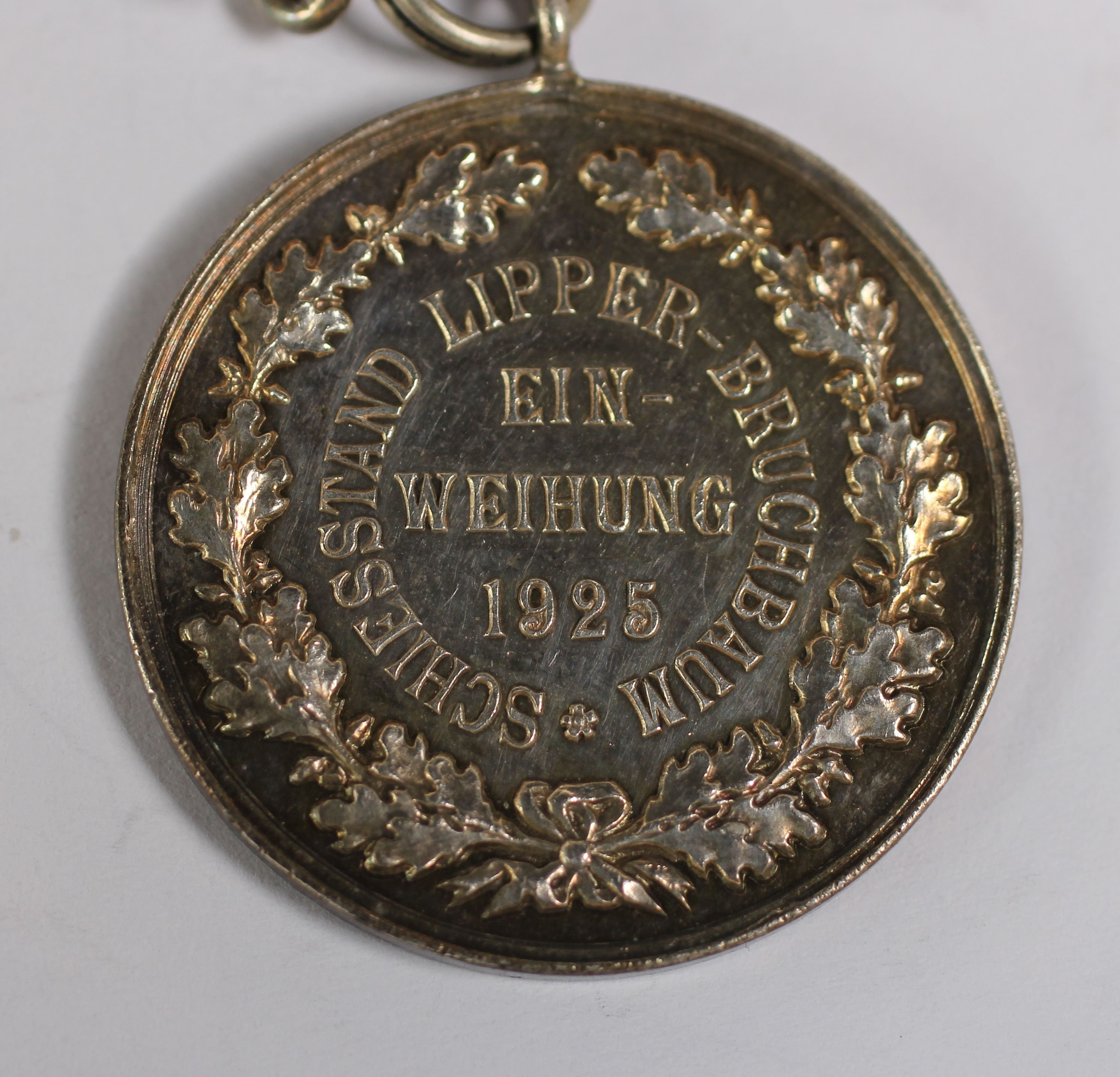 Medaille Schießstand Lipperbruchbaum 1925 (Stadtmuseum Lippstadt CC BY-NC-ND)