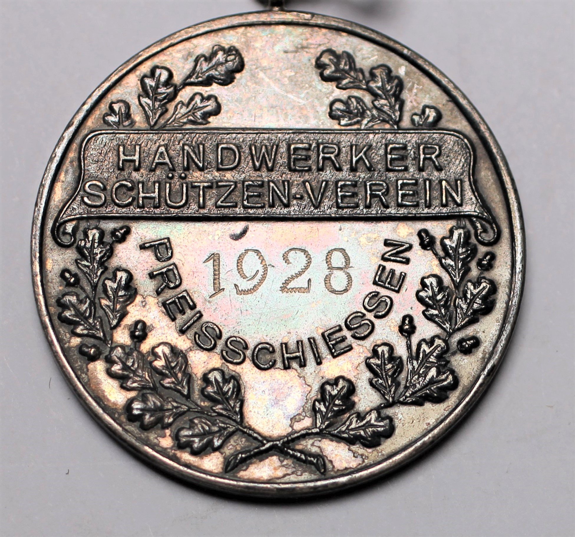 Medaille Preisschießen Lippstädter Handwerker Schützenverein 1928 (Stadtmuseum Lippstadt CC BY-NC-ND)