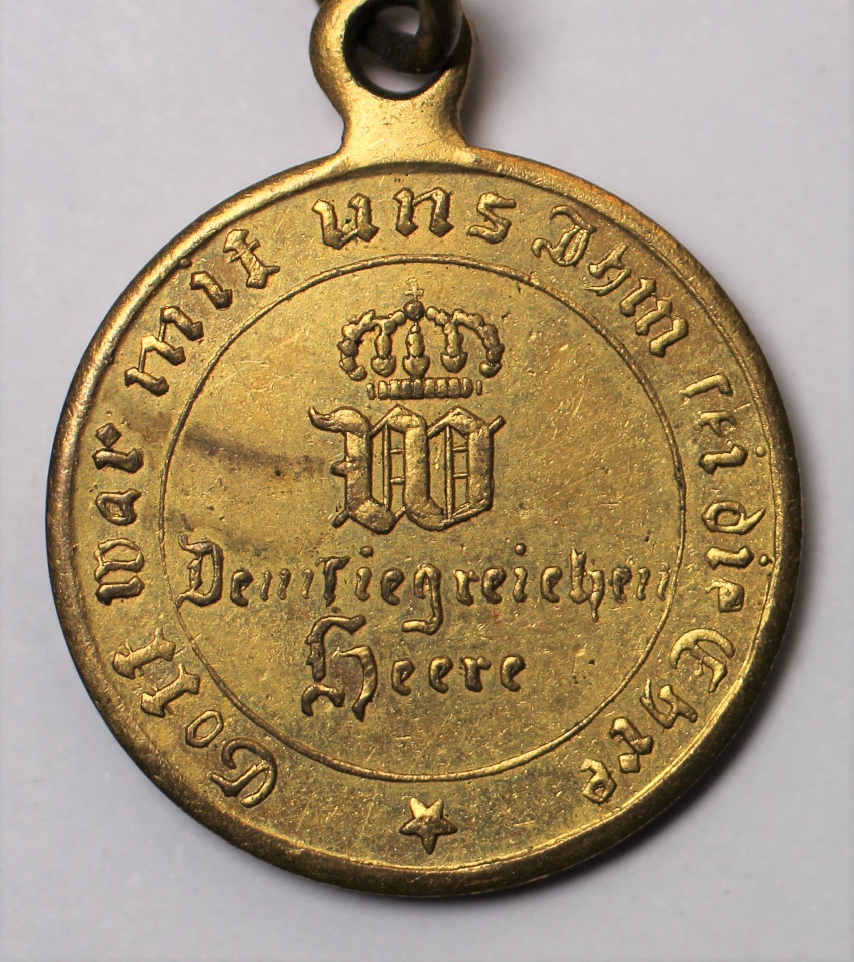 Medaille Gott war mit uns 1871 (Stadtmuseum Lippstadt CC BY-NC-ND)
