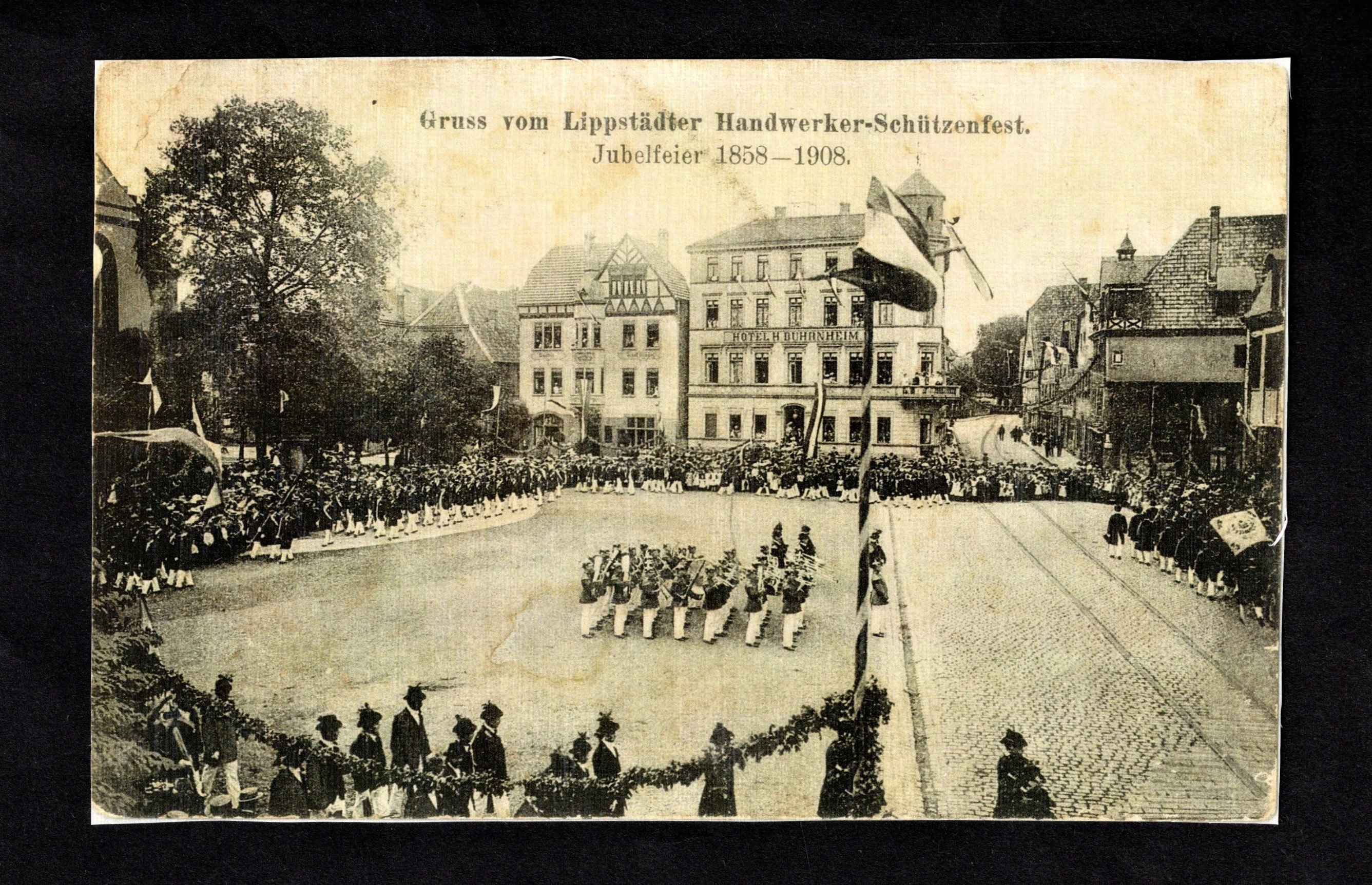 Kopie einer Ansichtskarte des Schützenfestes des Handwerker - Schützenvereins 1908 (Erwin Speich CC BY-NC-ND)