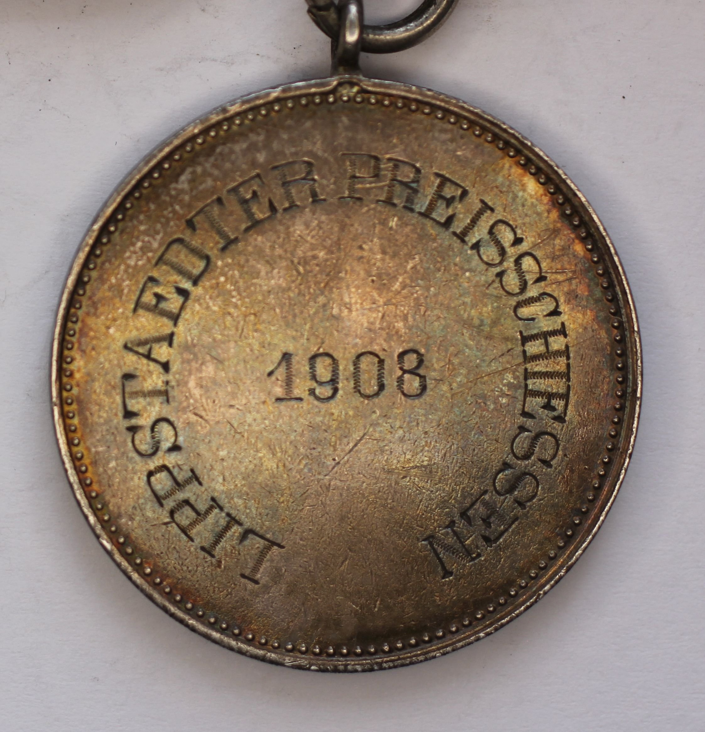 Medaille Lippstädter Preisschießen 1908 (Stadtmuseum Lippstadt CC BY-NC-ND)