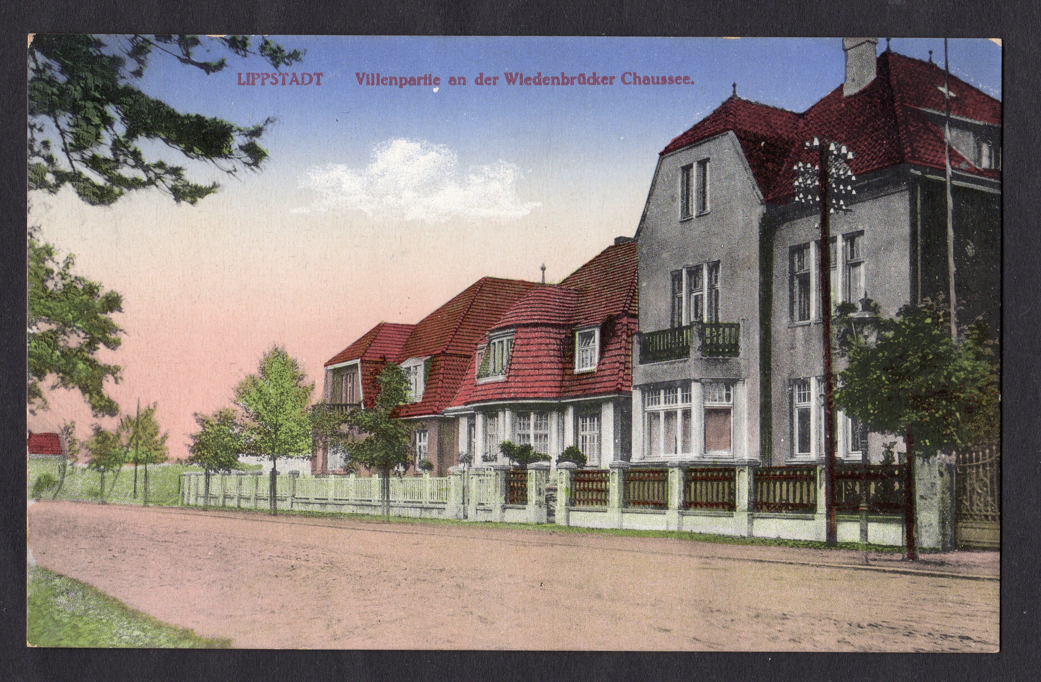 Postkarte Wiedenbrücker Chaussee (Stadtmuseum Lippstadt RR-F)