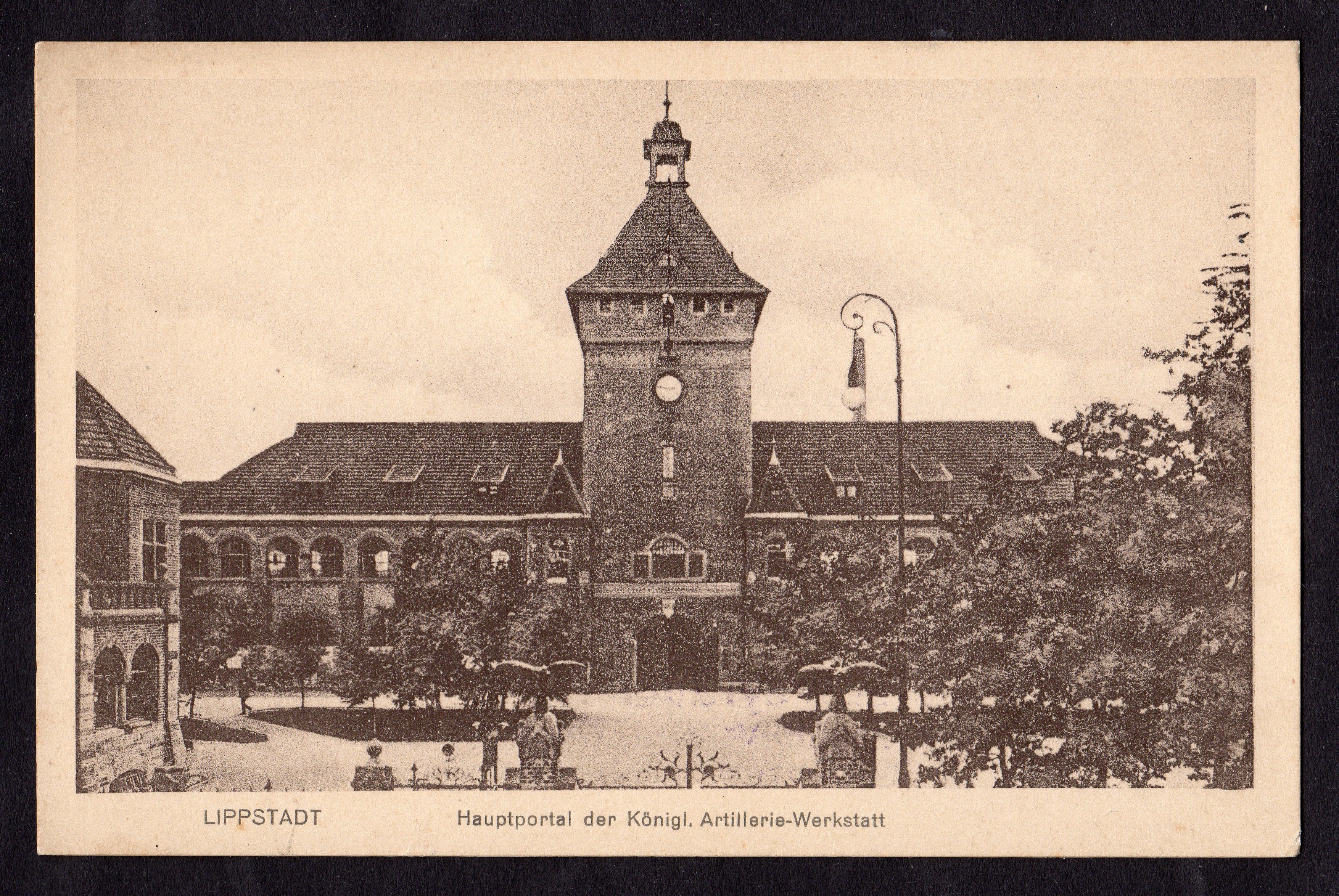 Postkarte Hauptportal der Königlichen Artillerie-Werkstatt (Stadtmuseum Lippstadt CC BY-NC-SA)
