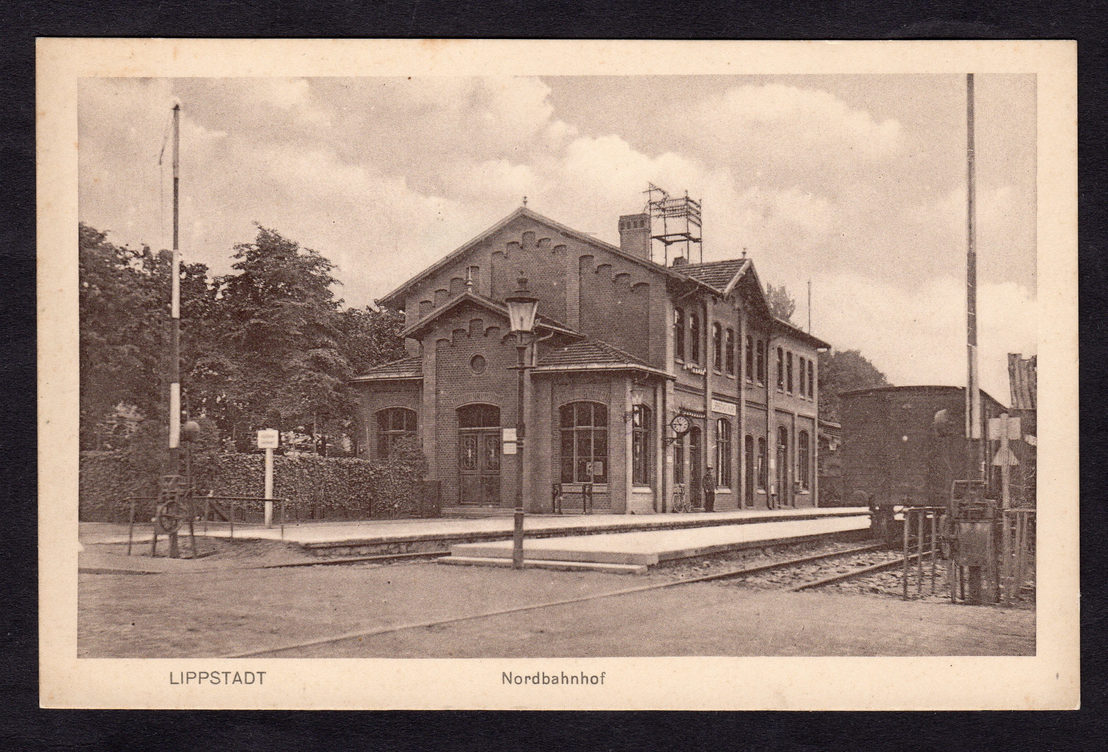 Postkarte Nordbahnhof (Stadtmuseum Lippstadt CC BY-NC-SA)