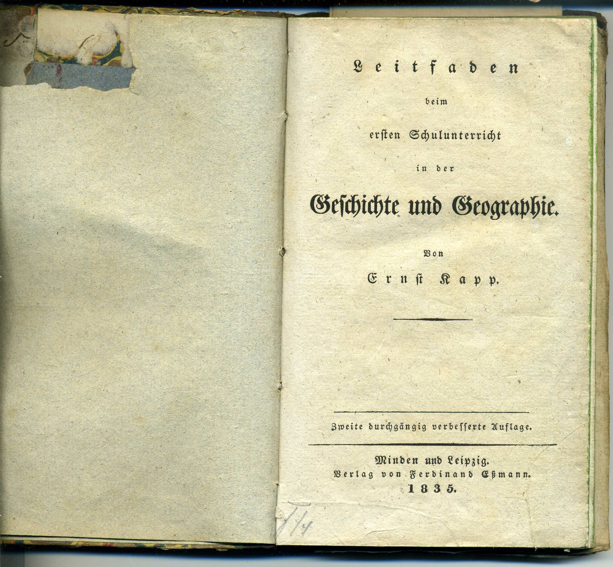 Lehrbuch für Geschichte und Geographie (Stadtmuseum Lippstadt RR-F)