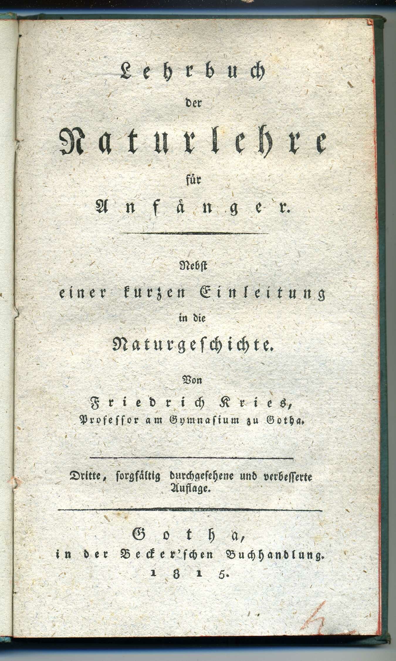 Lehrbuch der Naturlehre (Stadtmuseum Lippstadt RR-F)