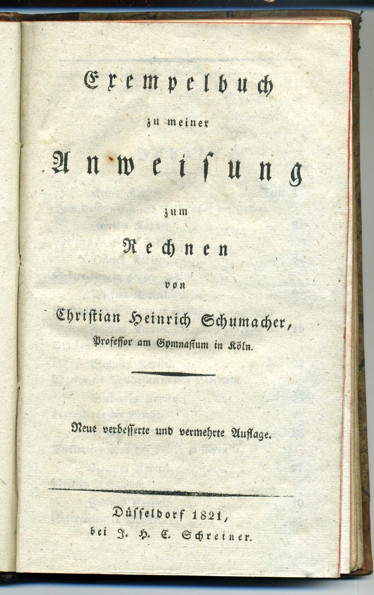 Lehrbuch "Anweisung zum Rechnen" (Stadtmuseum Lippstadt RR-F)